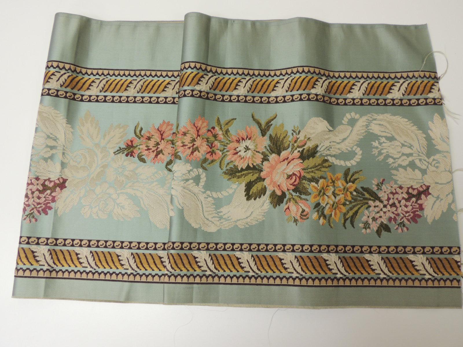indian silk textile brocaded with flowers