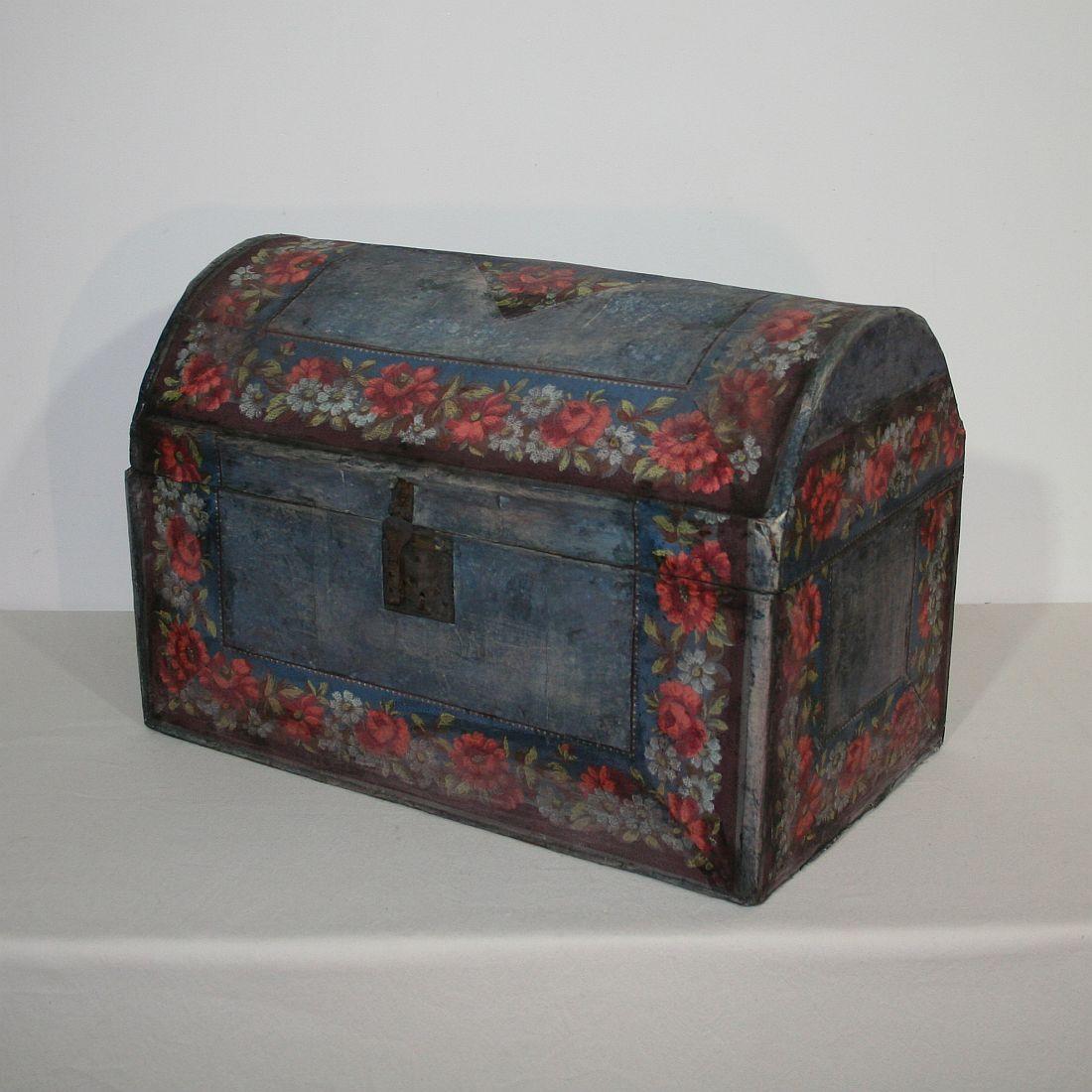 18th Century French Folk Art Wedding Box In Good Condition In Buisson, FR