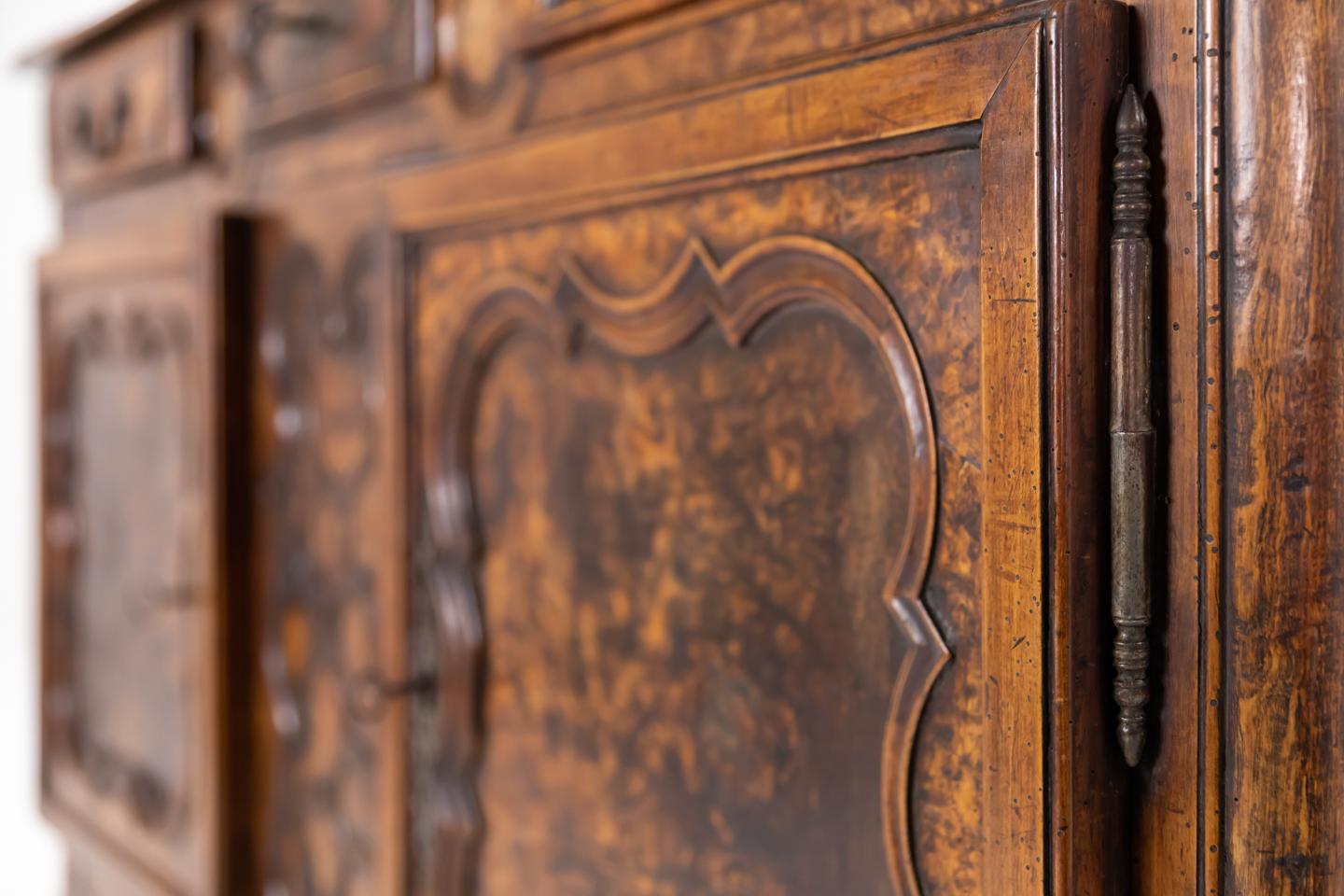18th Century French Fruitwood and Burr Ash Buffet 4