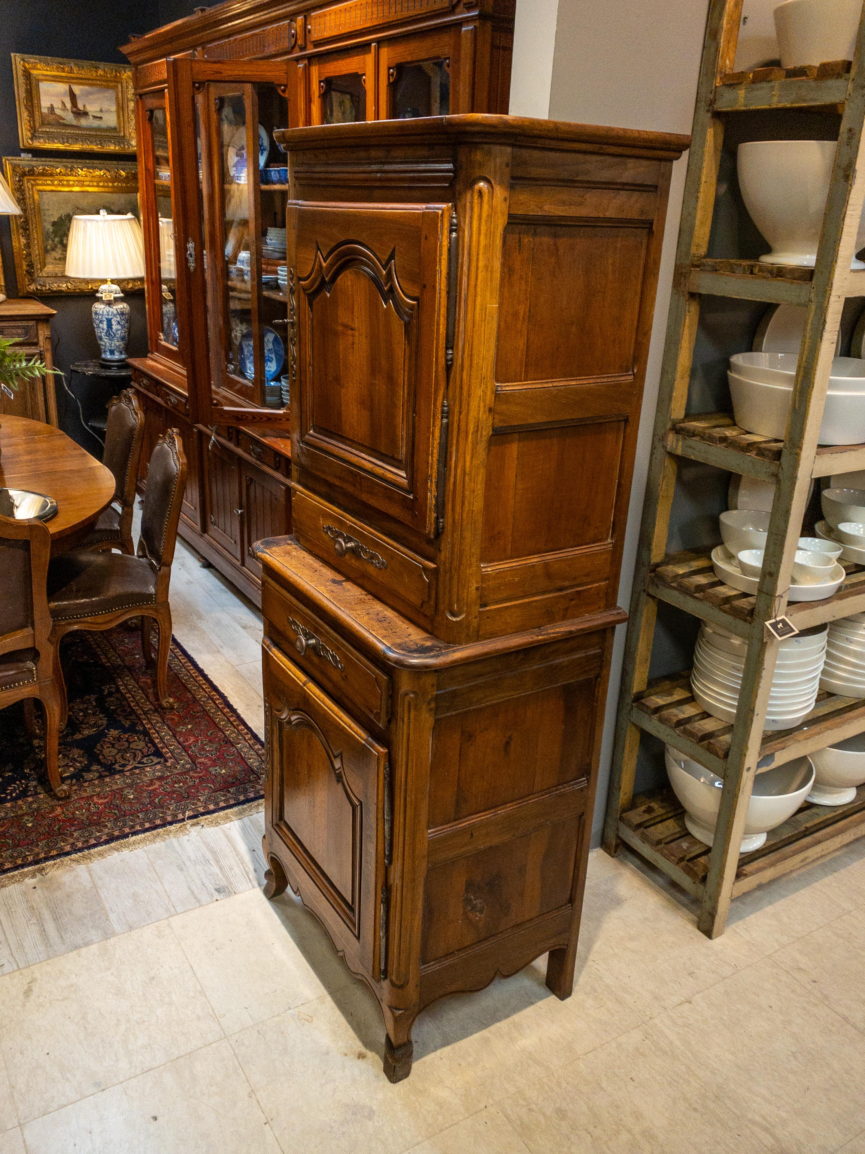 French Provincial 18th Century French Fruitwood Cabinet For Sale