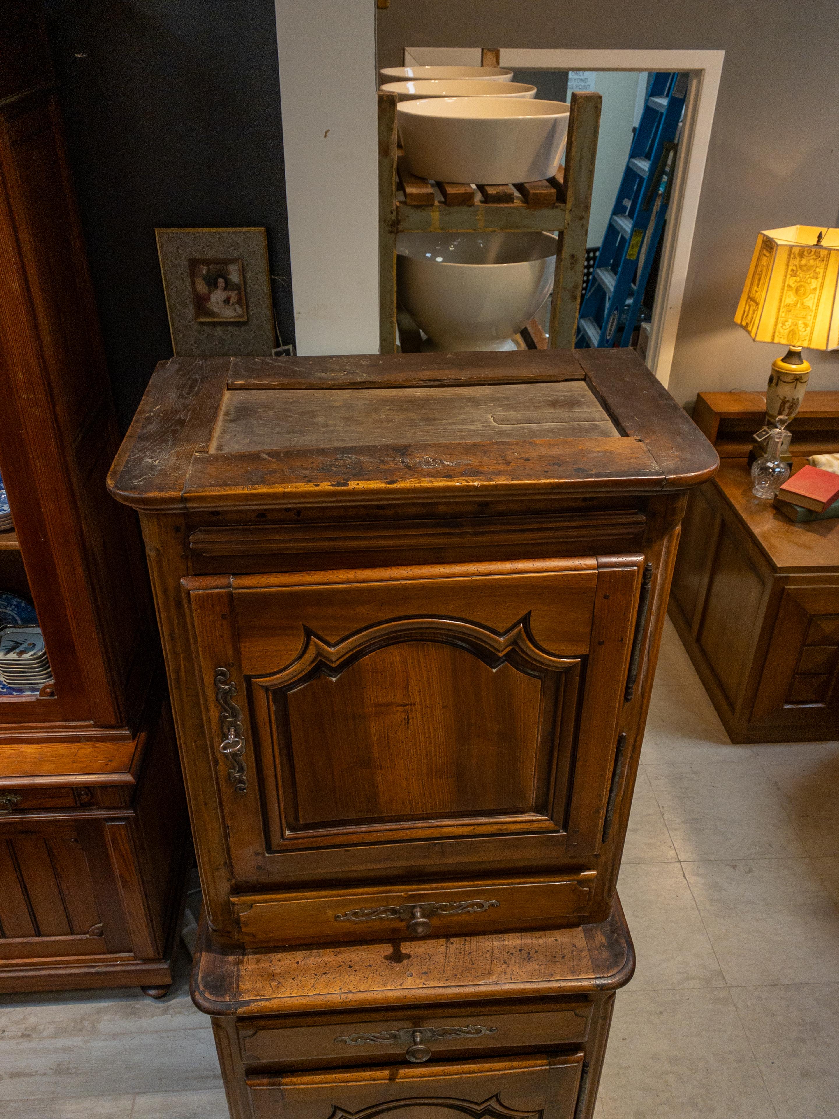 18th Century French Fruitwood Cabinet In Good Condition For Sale In Houston, TX