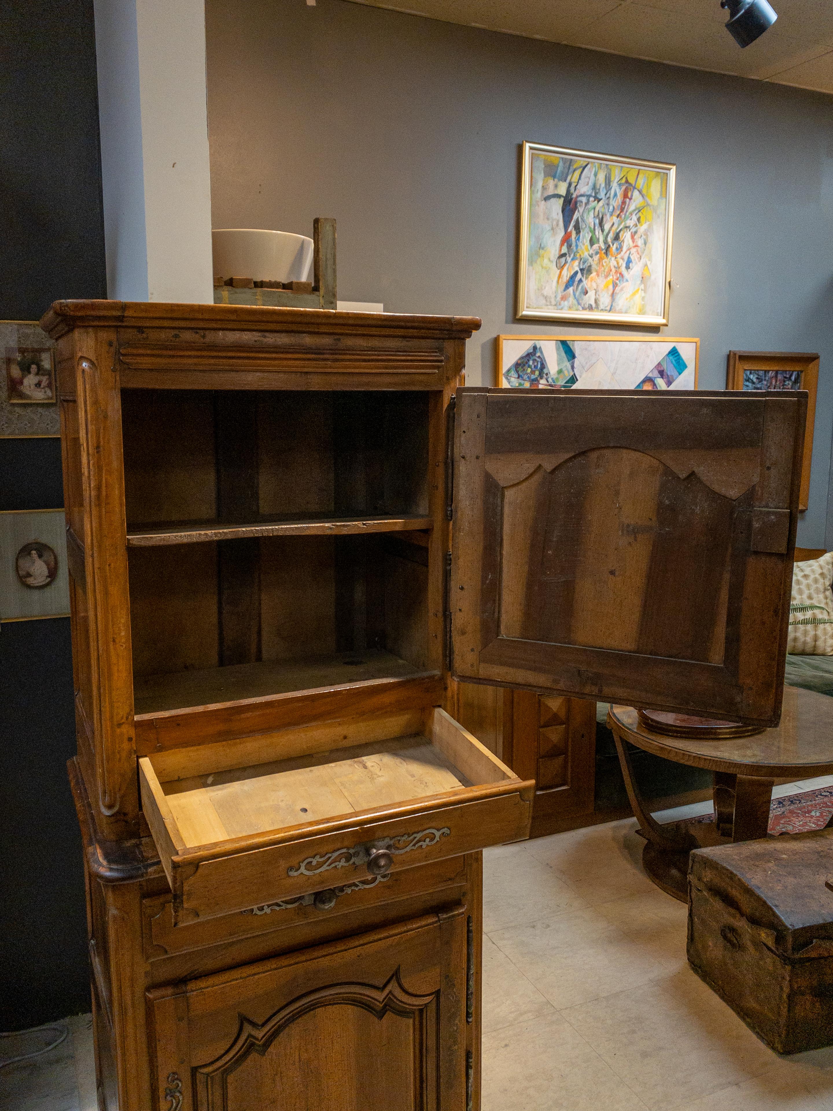 18th Century and Earlier 18th Century French Fruitwood Cabinet For Sale