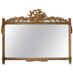 18th Century French Gilded Mantle Mirror