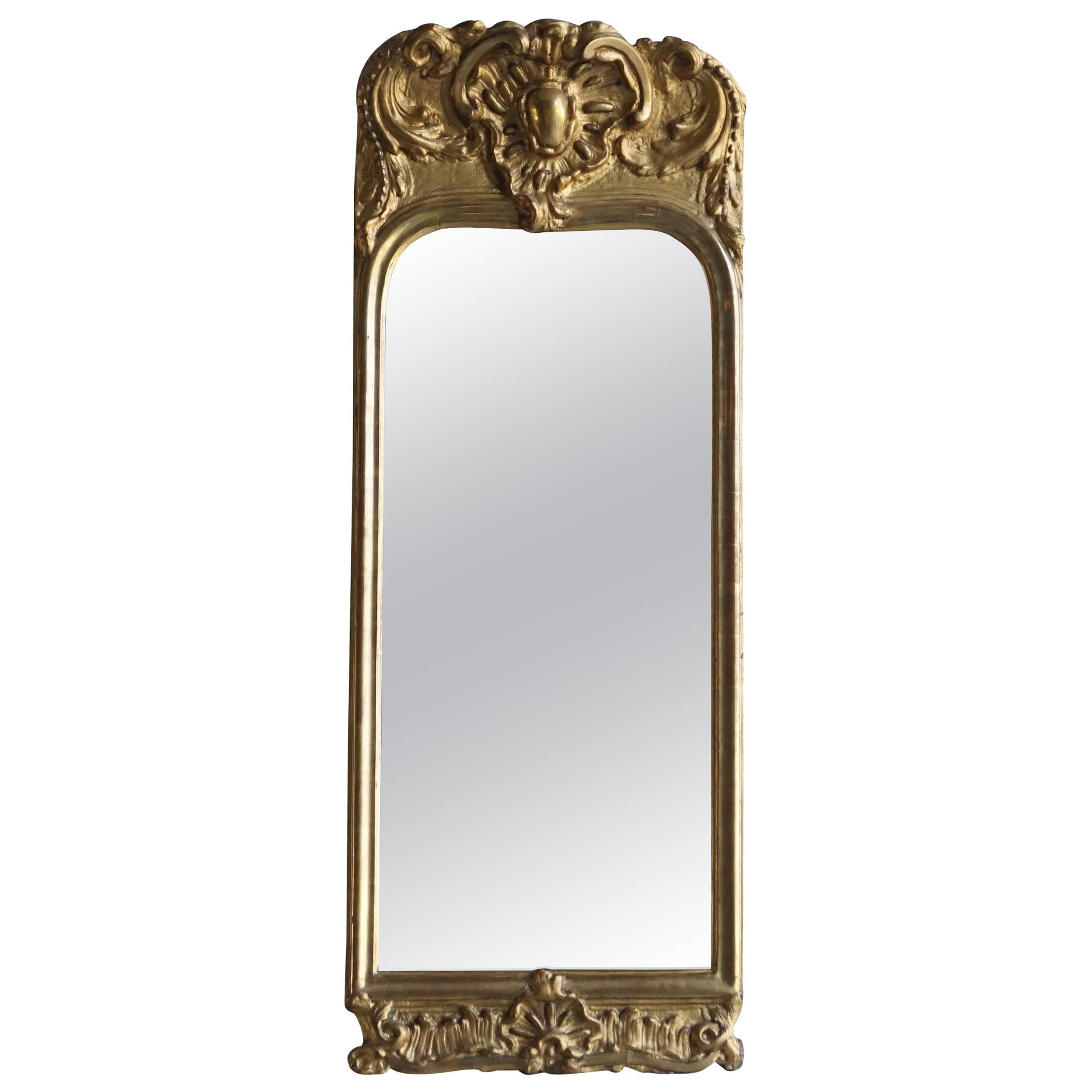 18th Century French Gilded Rococo Wall Mirror