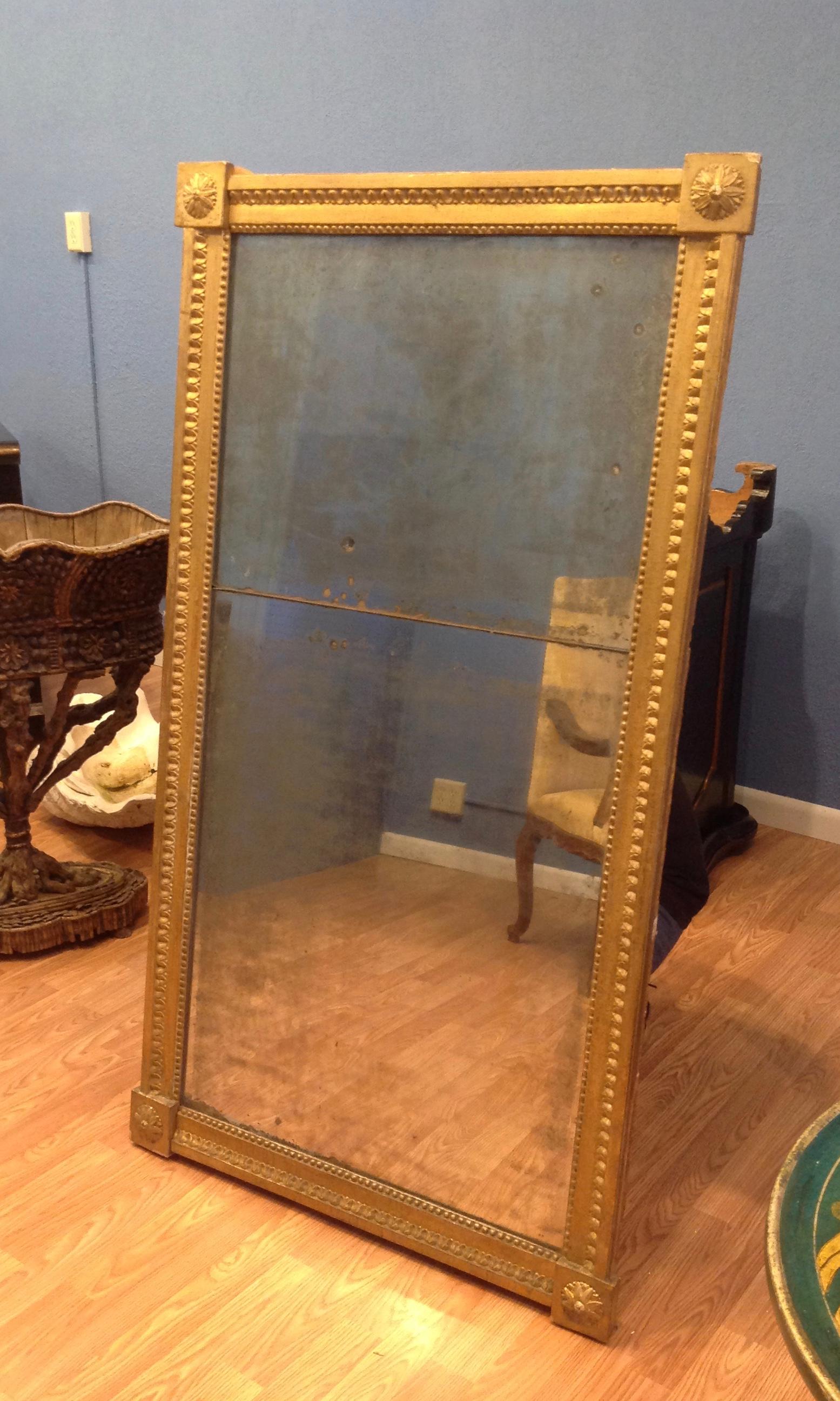 18TH Century French Gilt Wood Mirror  3
