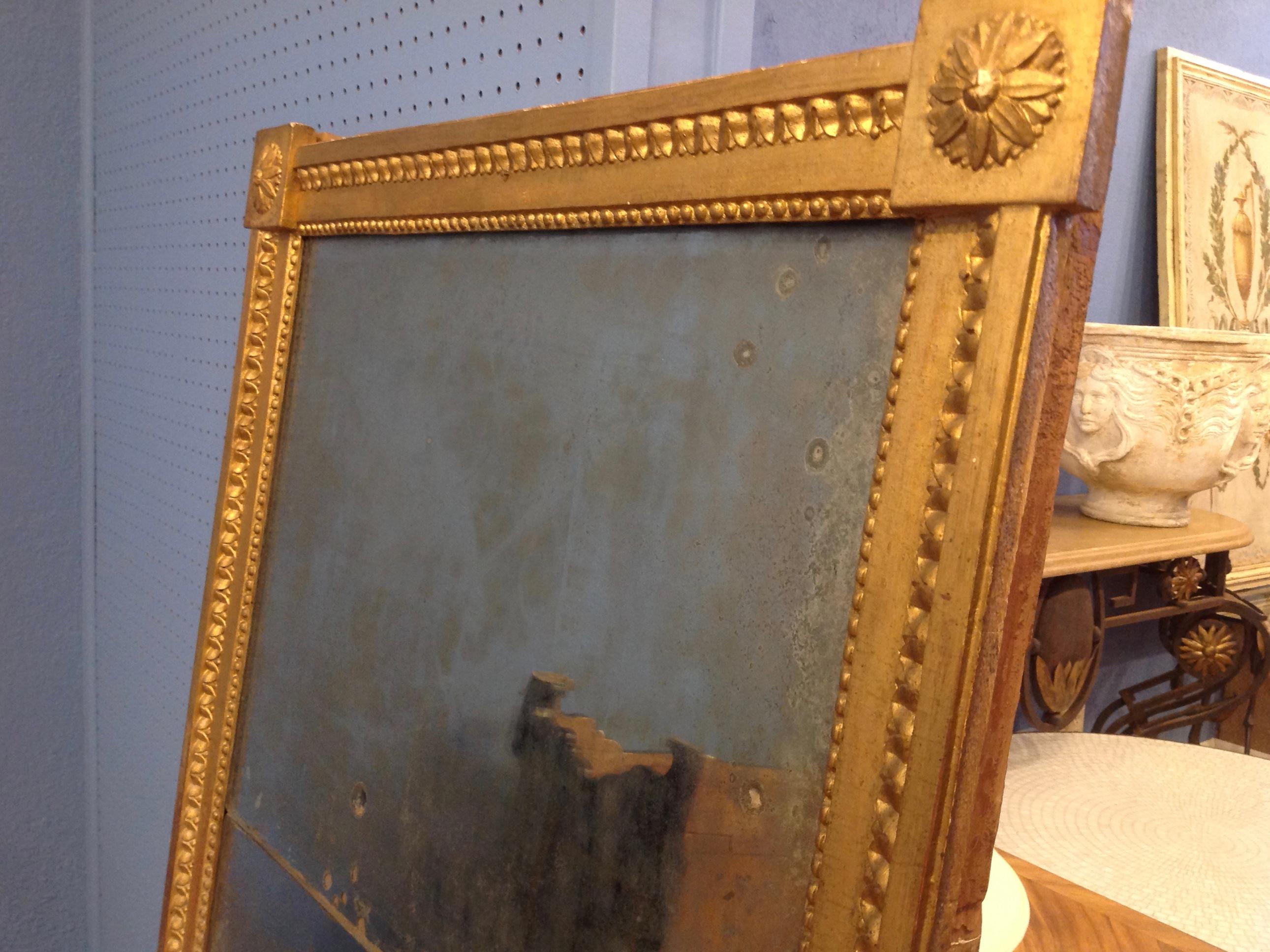 18TH Century French Gilt Wood Mirror  4