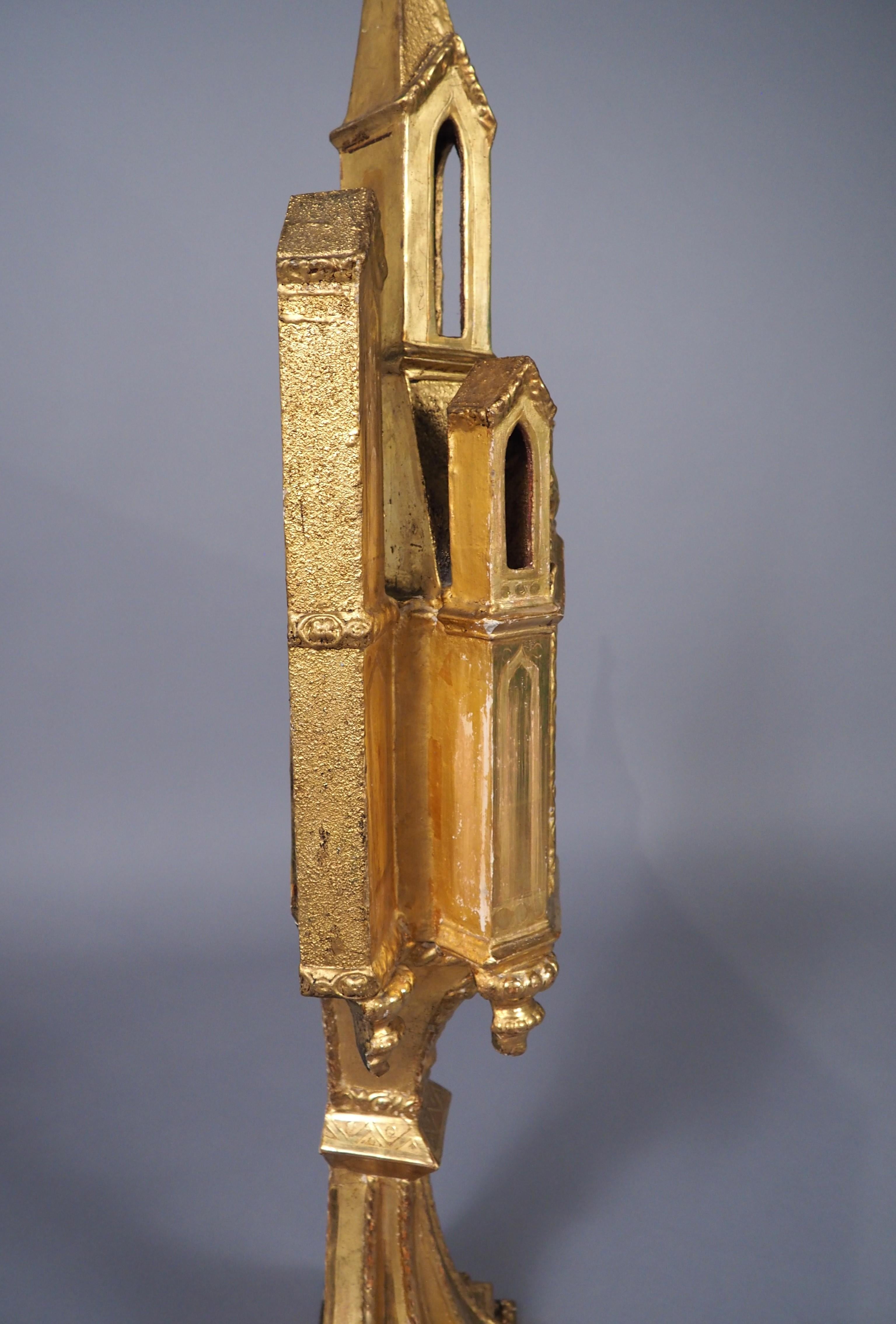 Ostensoir architectural en bois doré français du XVIIIe siècle en vente 5