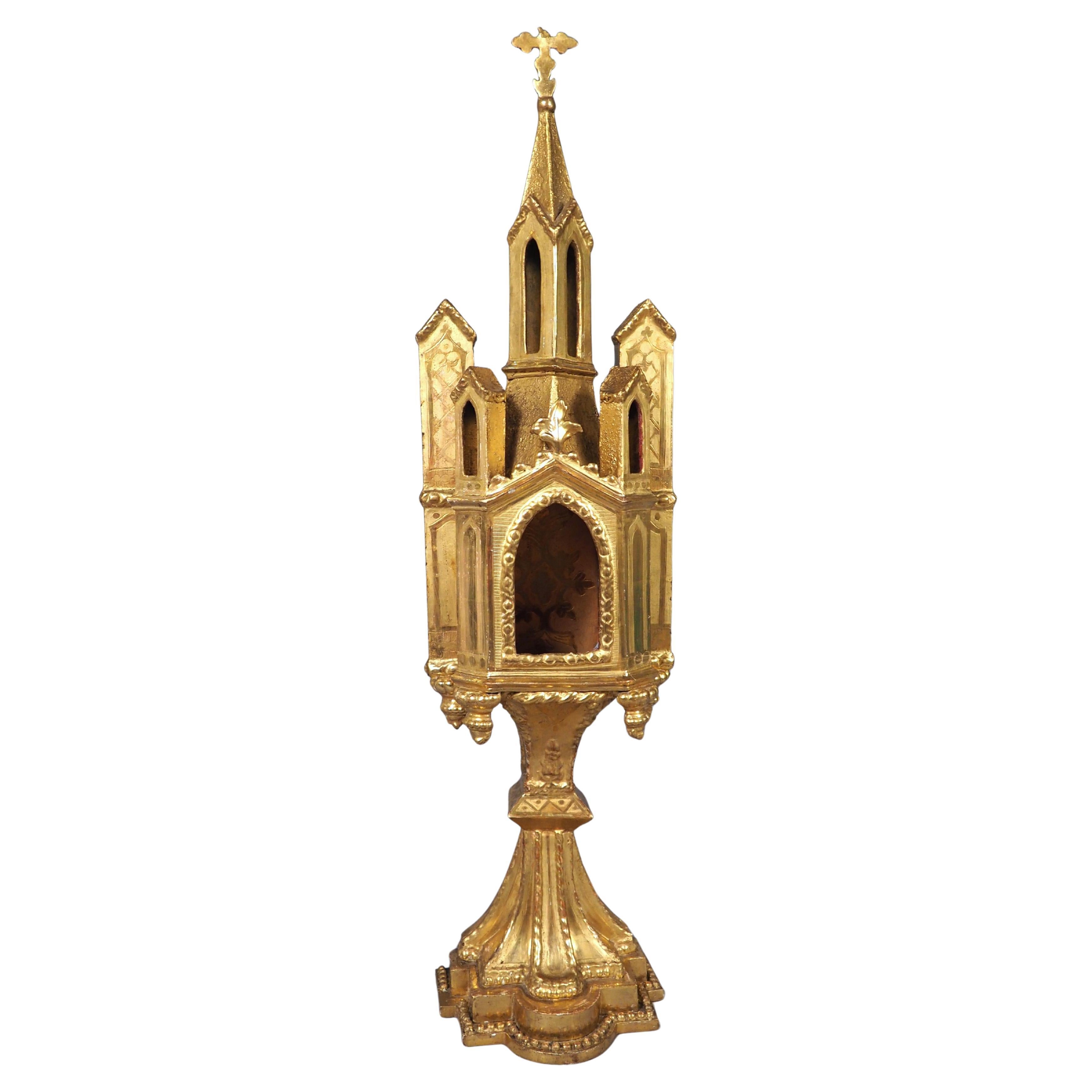 18th Century French Giltwood Architectural Monstrance