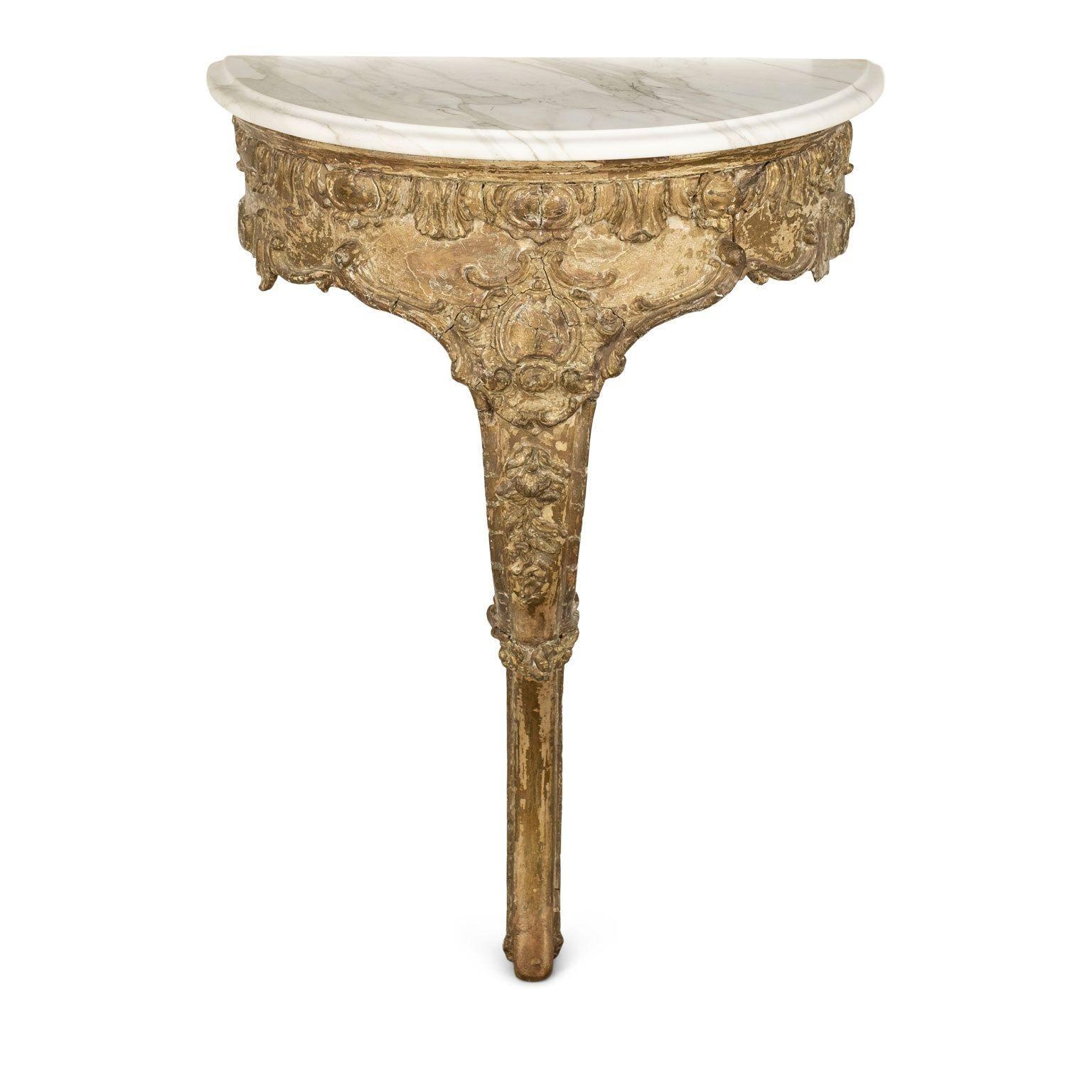 Louis XV 18th Century French Giltwood Console For Sale