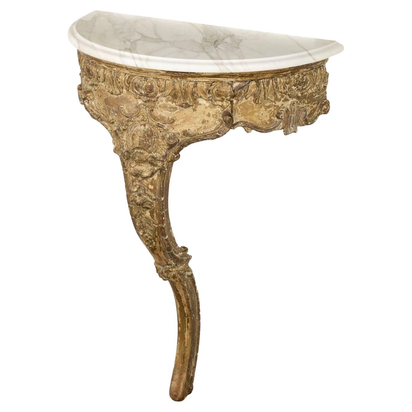 18th Century French Giltwood Console For Sale