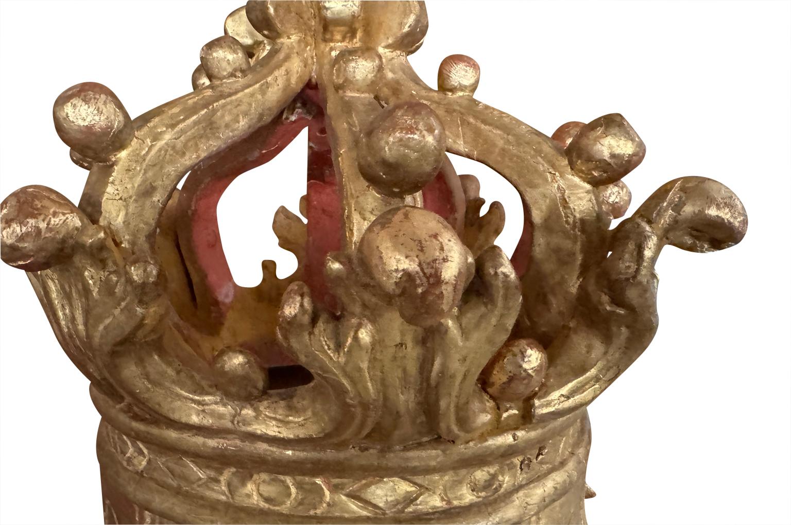 18th Century French Giltwood Crown 2