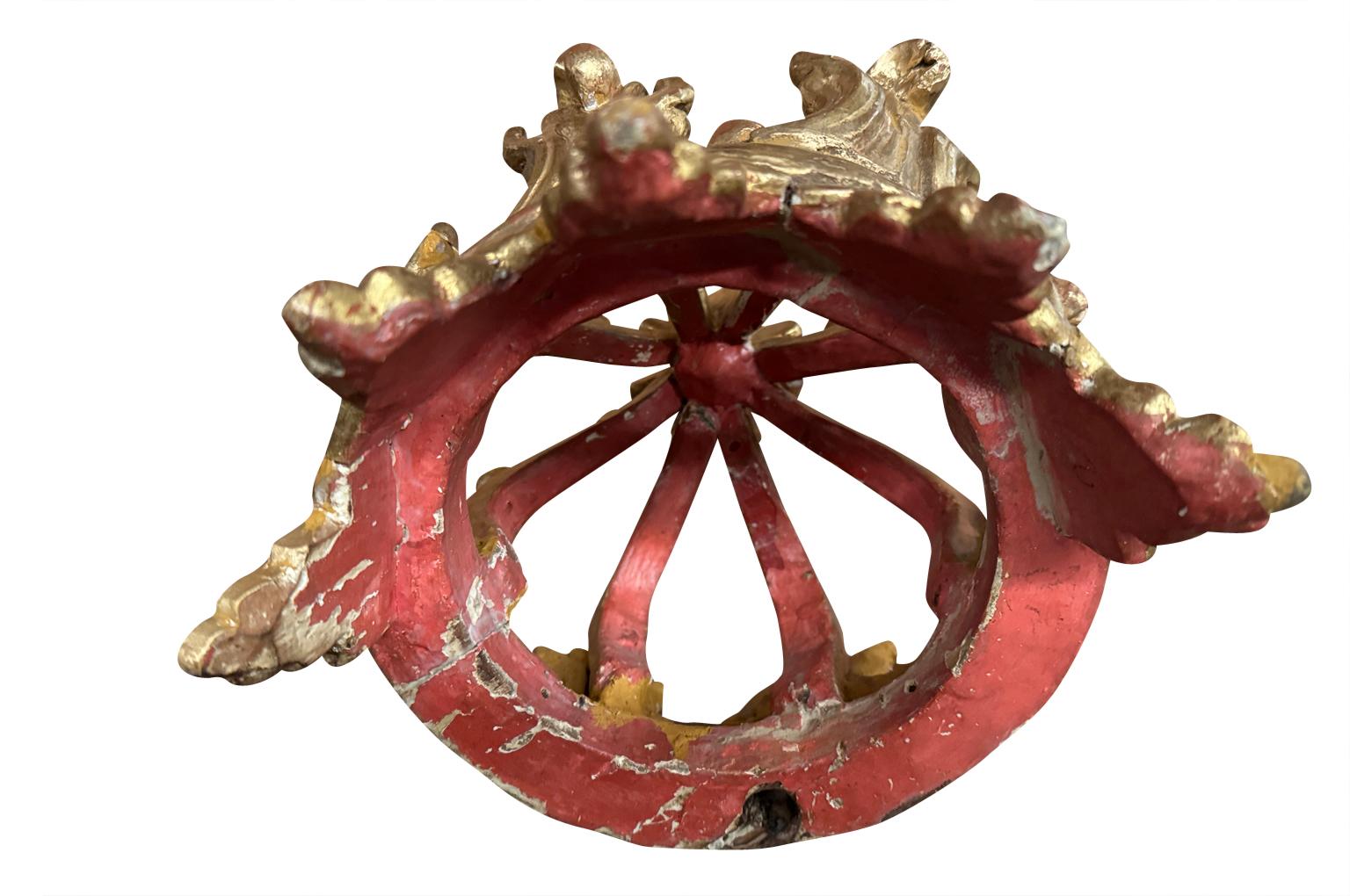 18th Century French Giltwood Crown 4