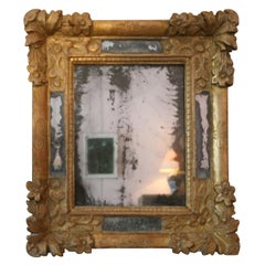 18th Century French Giltwood Mirror, with Original Glass