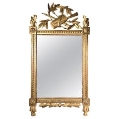 18th Century French Giltwood Mirror with Original Glass