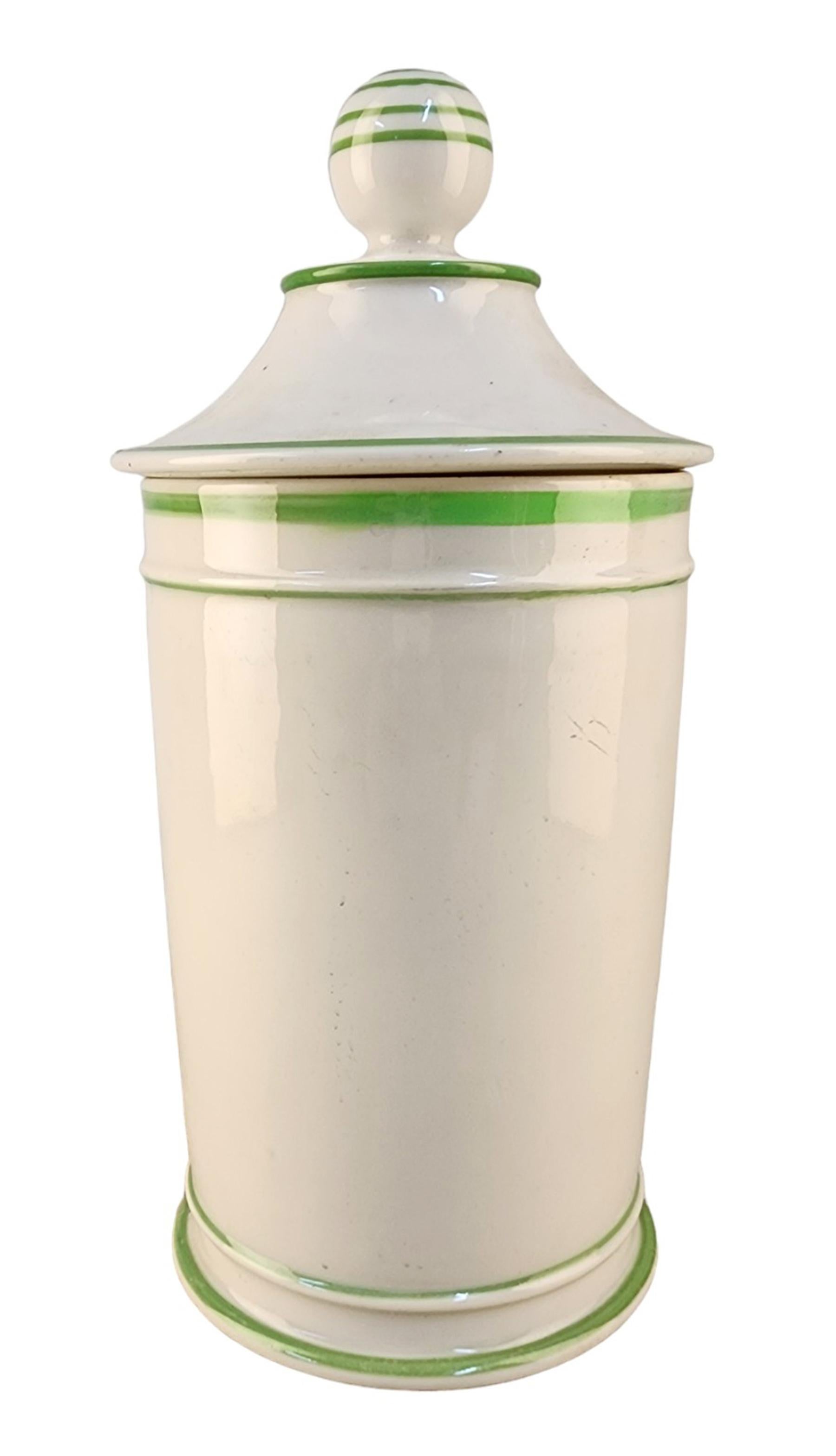 Stile provenzale Vaso da farmacia in porcellana smaltata francese del XVIII secolo - 