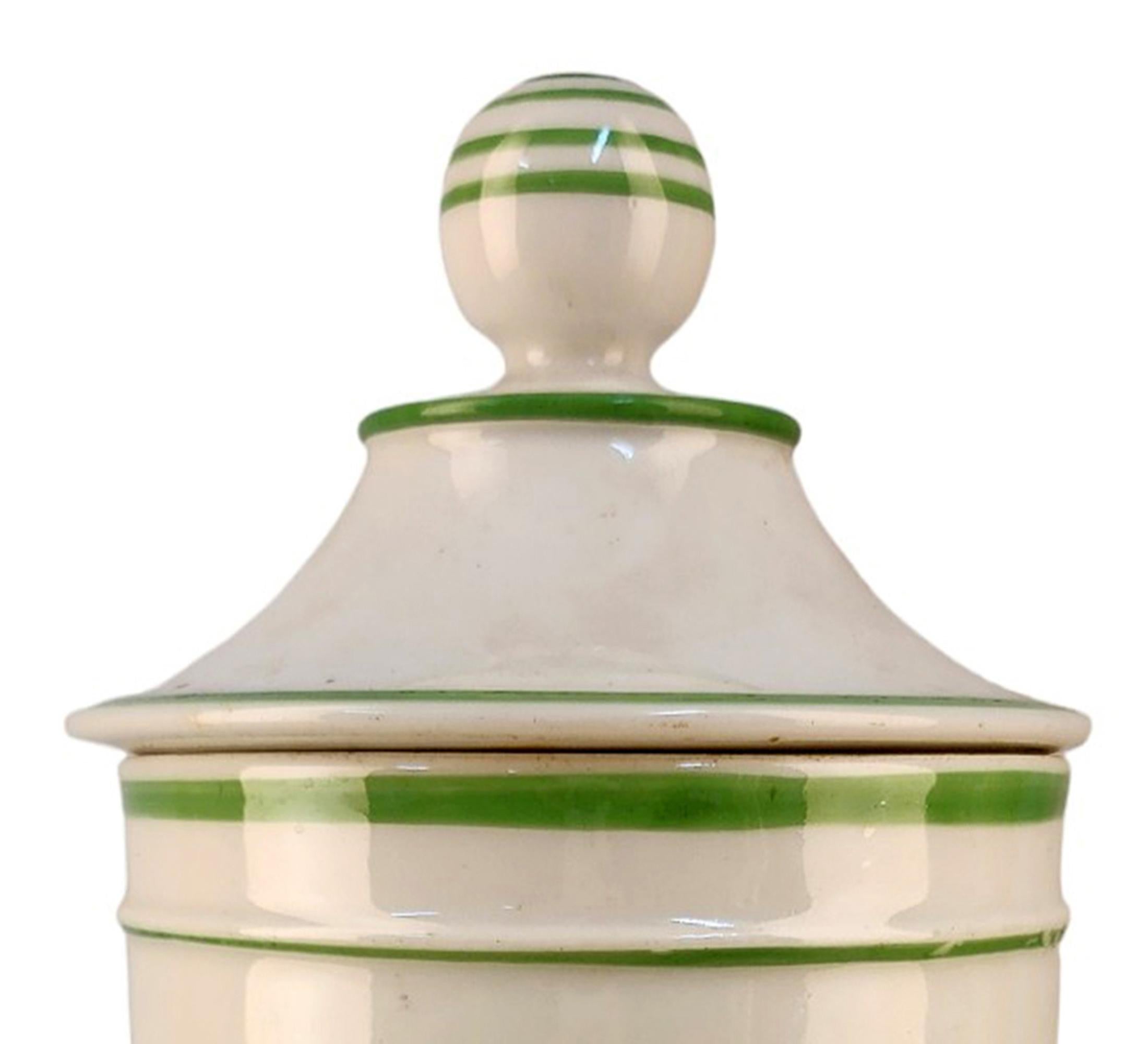 Francese Vaso da farmacia in porcellana smaltata francese del XVIII secolo - 