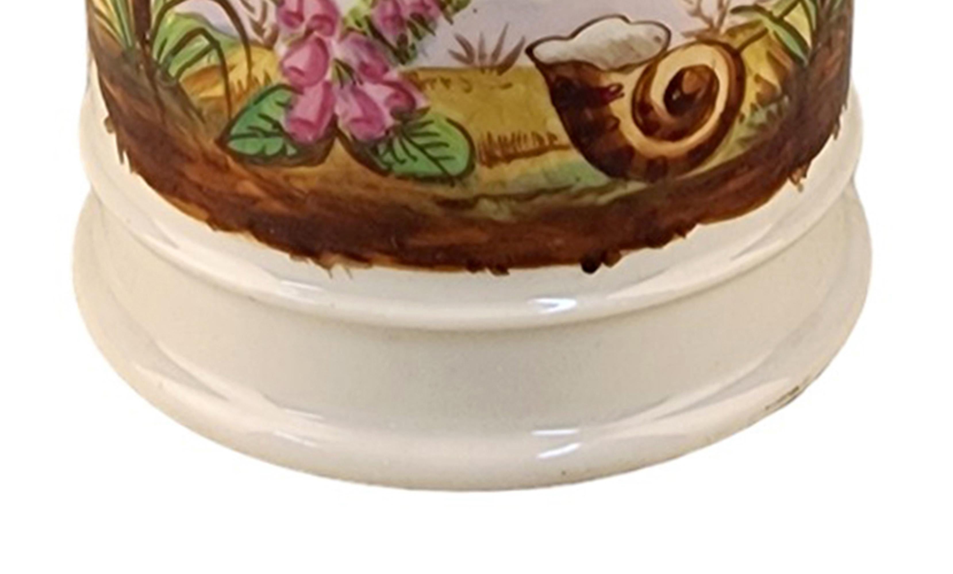 18th Century French Glazed Porcelain Apothecary/Pharmacy Jar - 'EXT: ALOËS S:' For Sale 1