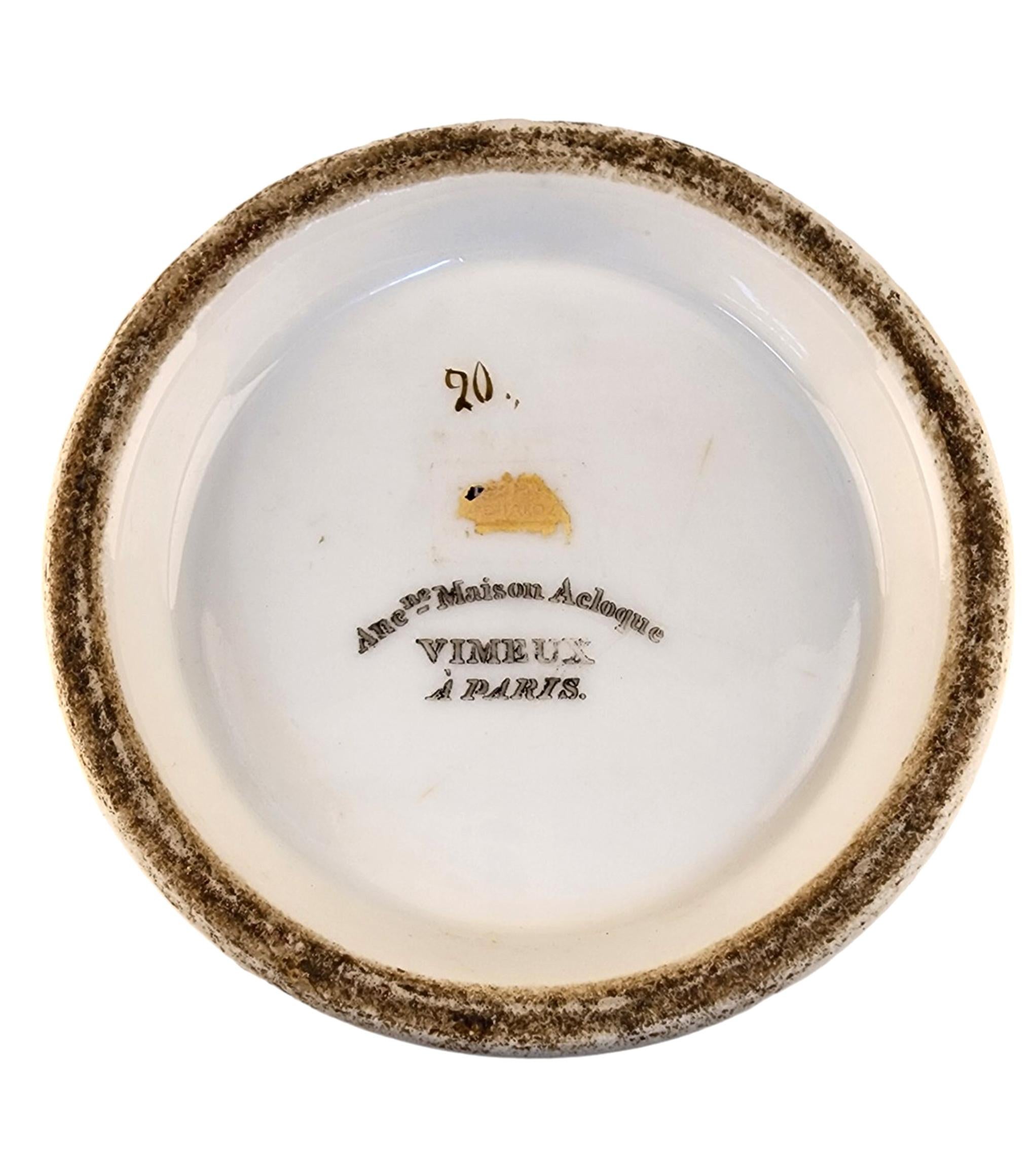 18th Century French Glazed Porcelain Apothecary/Pharmacy Jar - 'EXT RIIABAR' For Sale 2