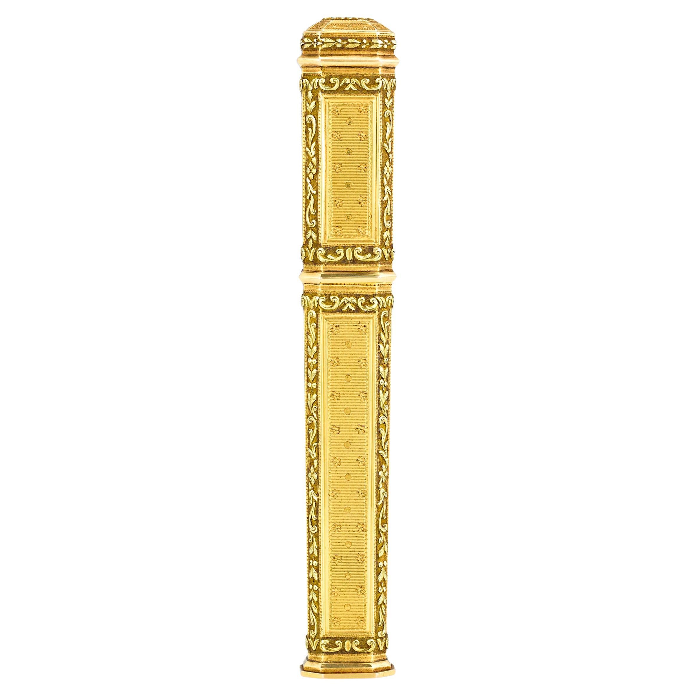Etui de oro francés del siglo XVIII
