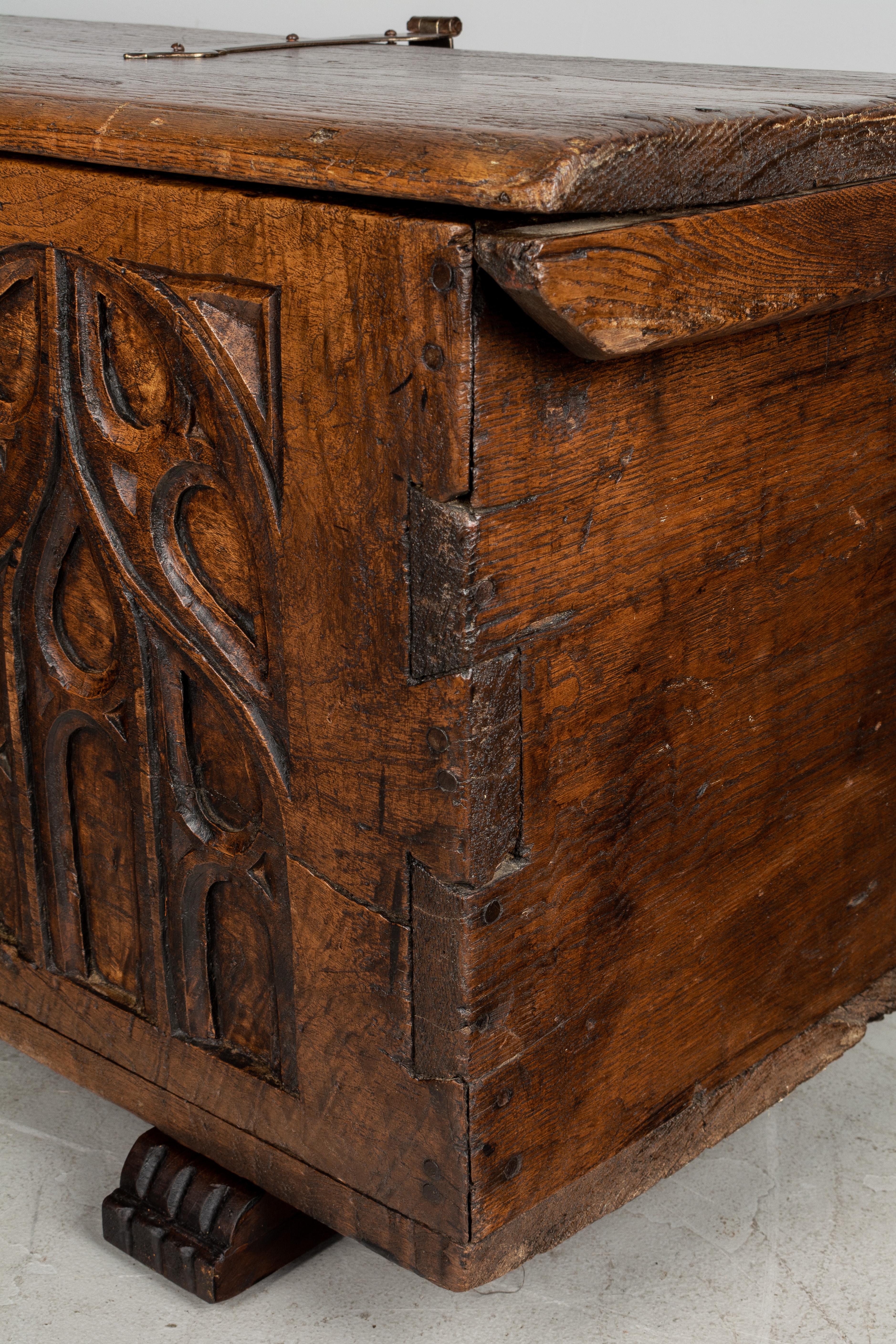 18th Century French Gothic Style Blanket Chest or Bench 6