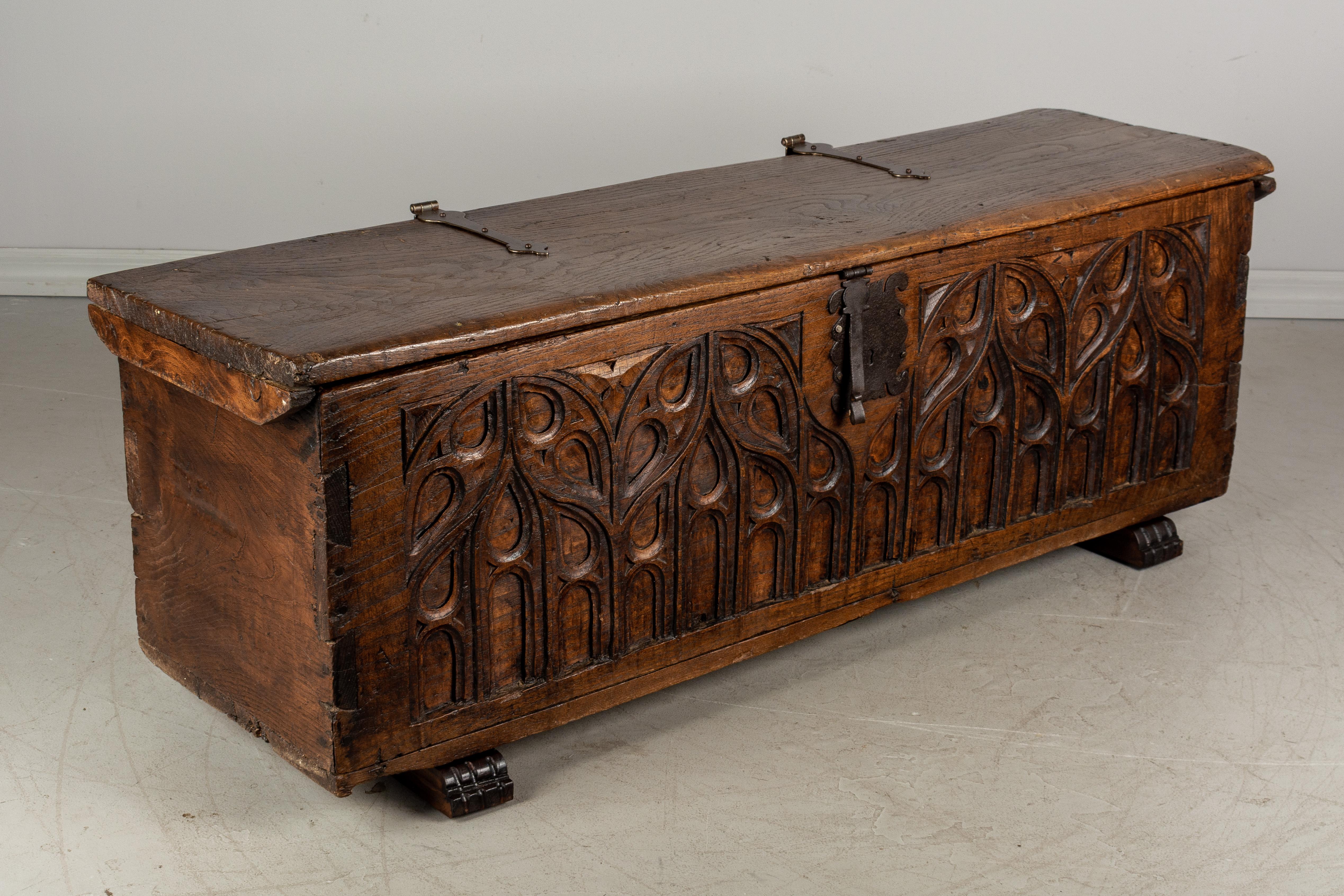 18th Century French Gothic Style Blanket Chest or Bench In Good Condition In Winter Park, FL