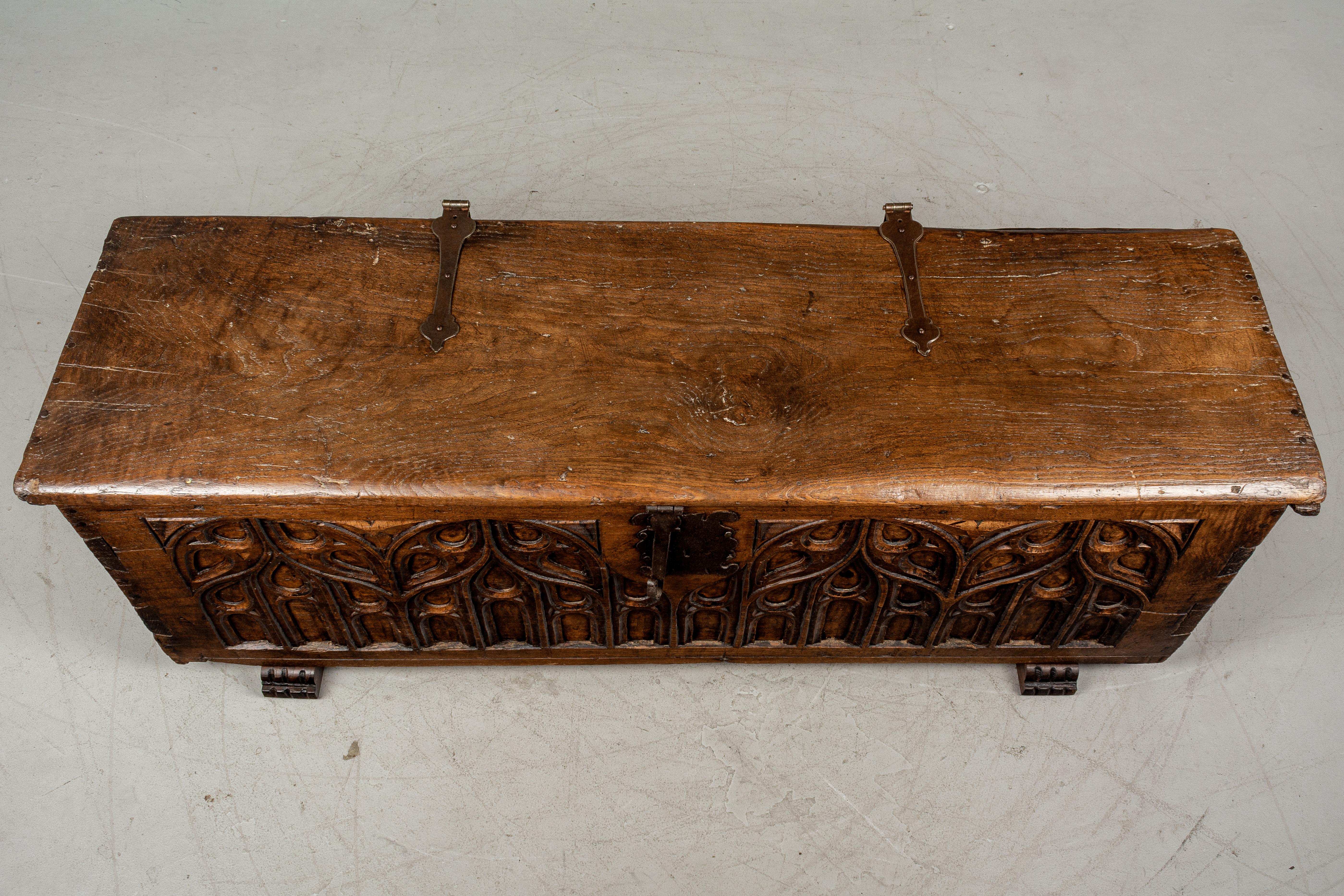 18th Century French Gothic Style Blanket Chest or Bench 4