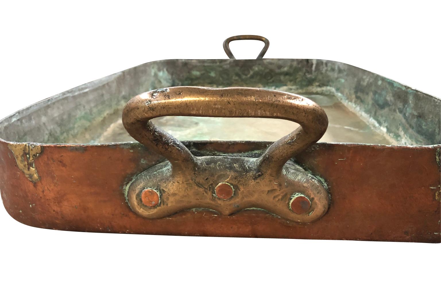 18th Century and Earlier 18th Century French Grand Scale Copper Pan