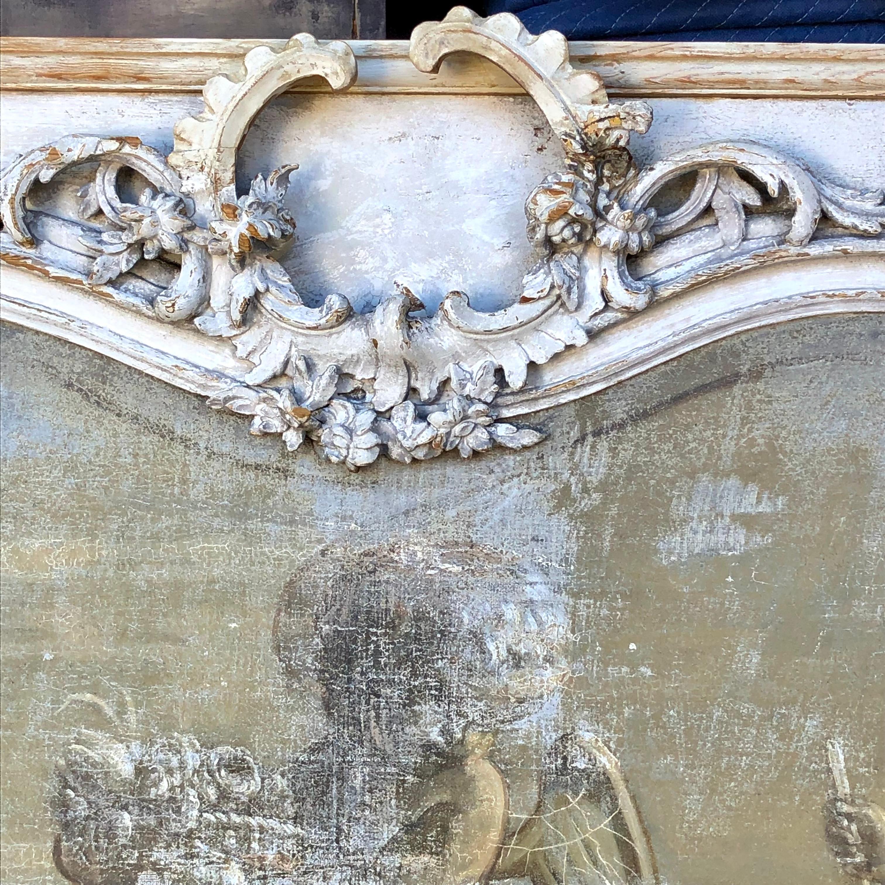 18th Century French Grisaille Overdoor Painting 1