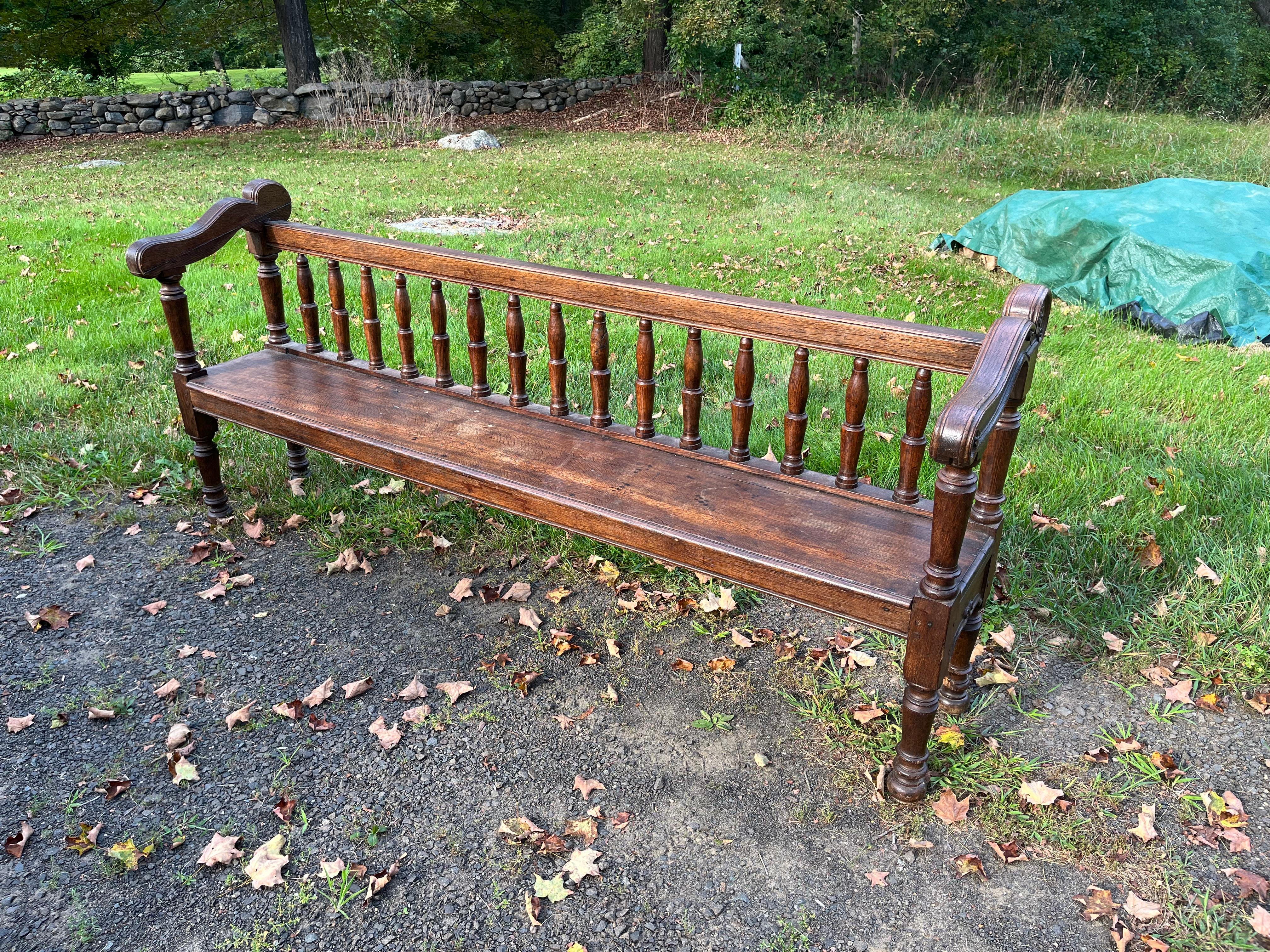 18th Century French Hall Bench 5