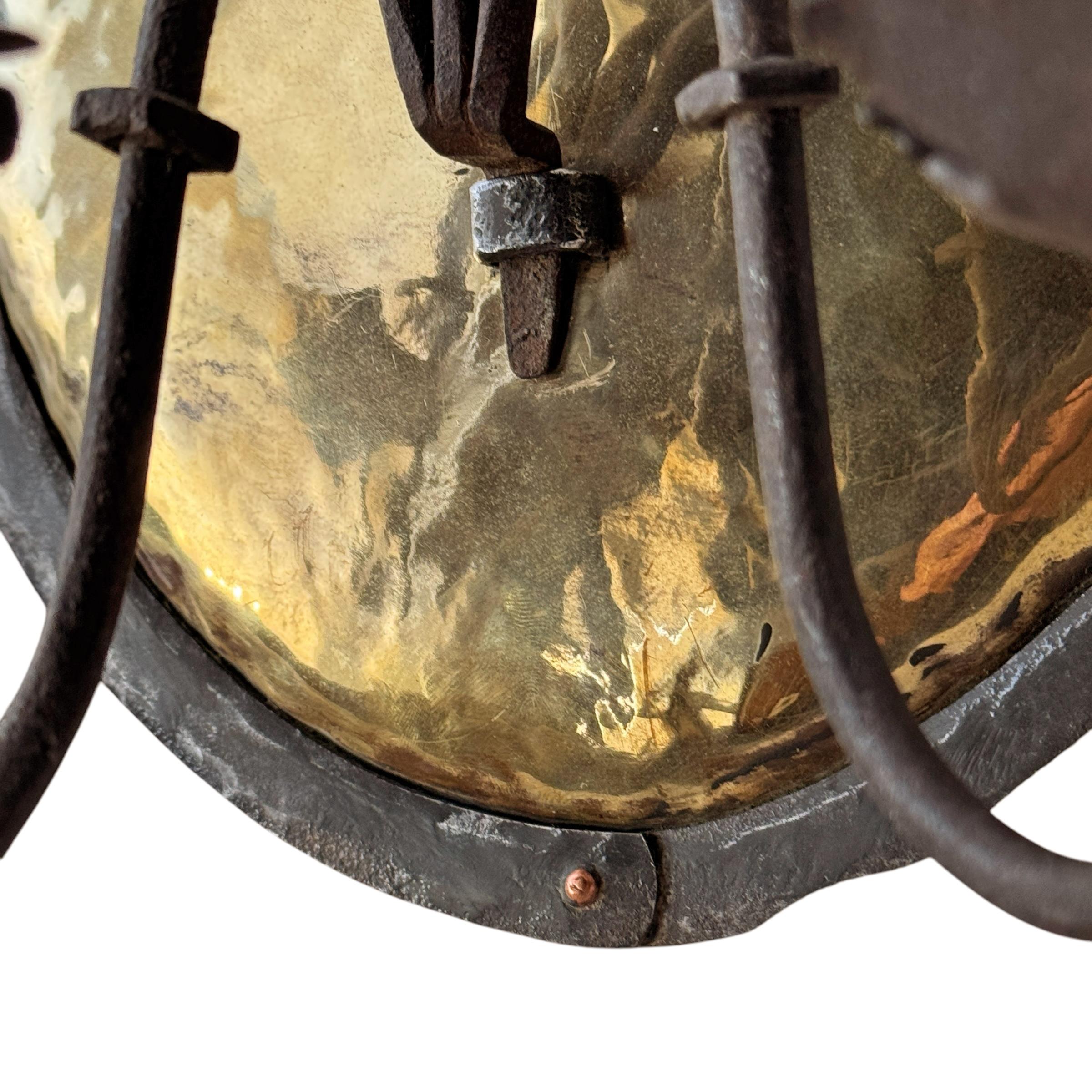 18th Century French Hammered Brass Sconces 7
