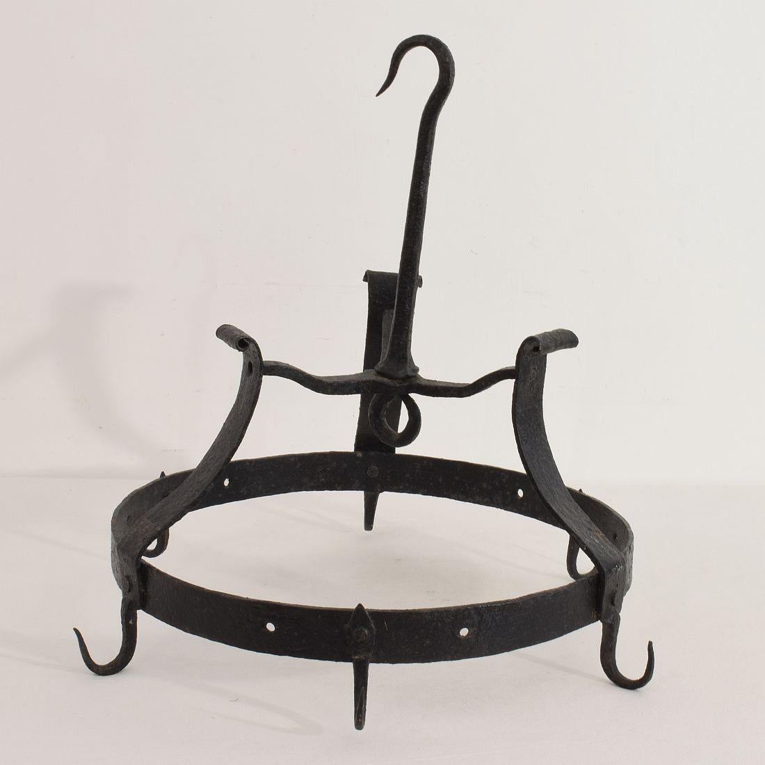 18th Century and Earlier 18th Century French Hand Forged Iron Game Rack