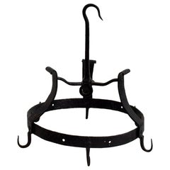 18th Century French Hand Forged Iron Game Rack