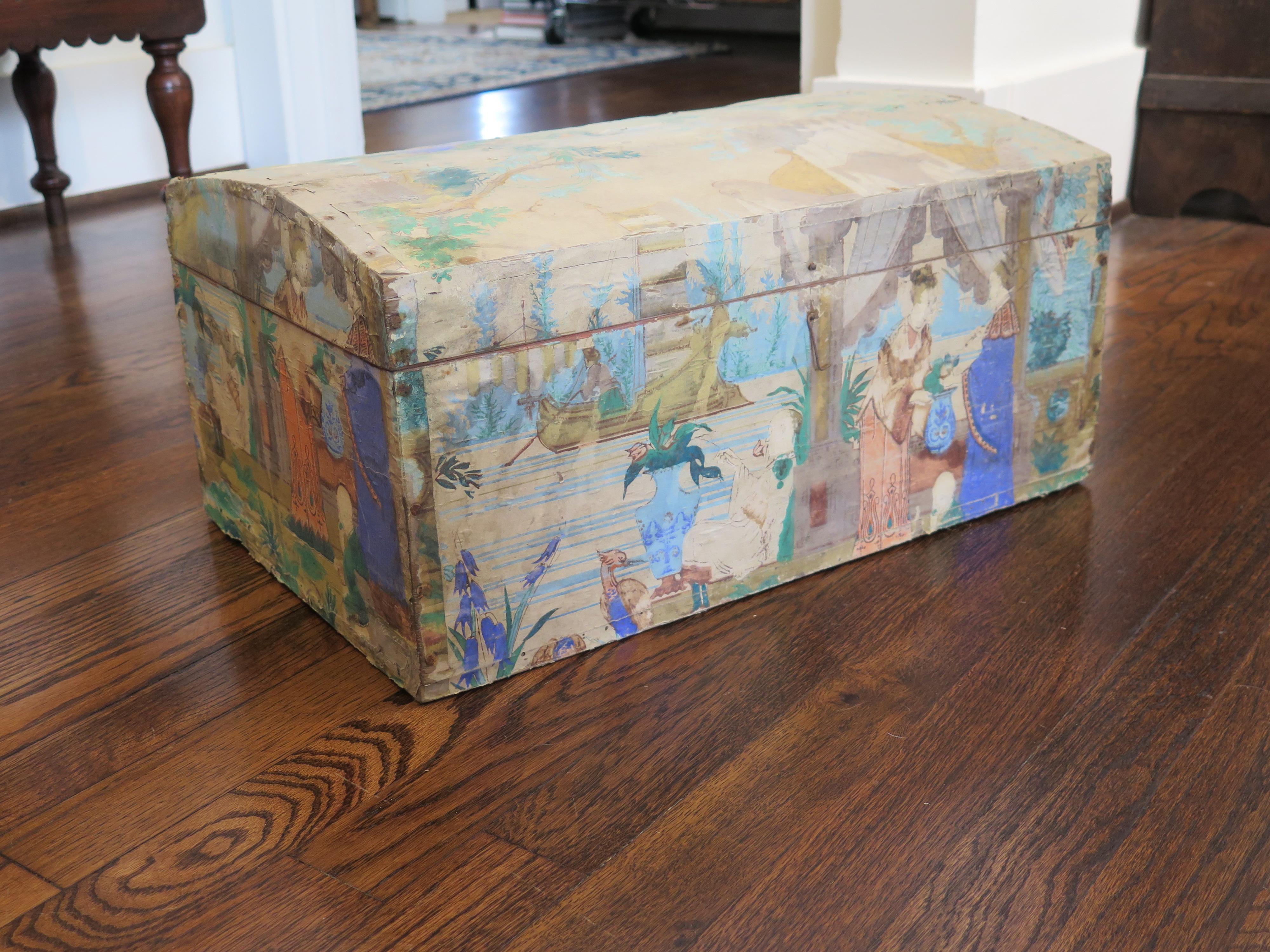 18th Century and Earlier 18th Century French Hand-Painted Wedding Box
