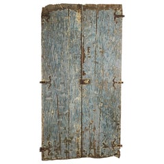 18th Century French Hand Scraped Blue Doors