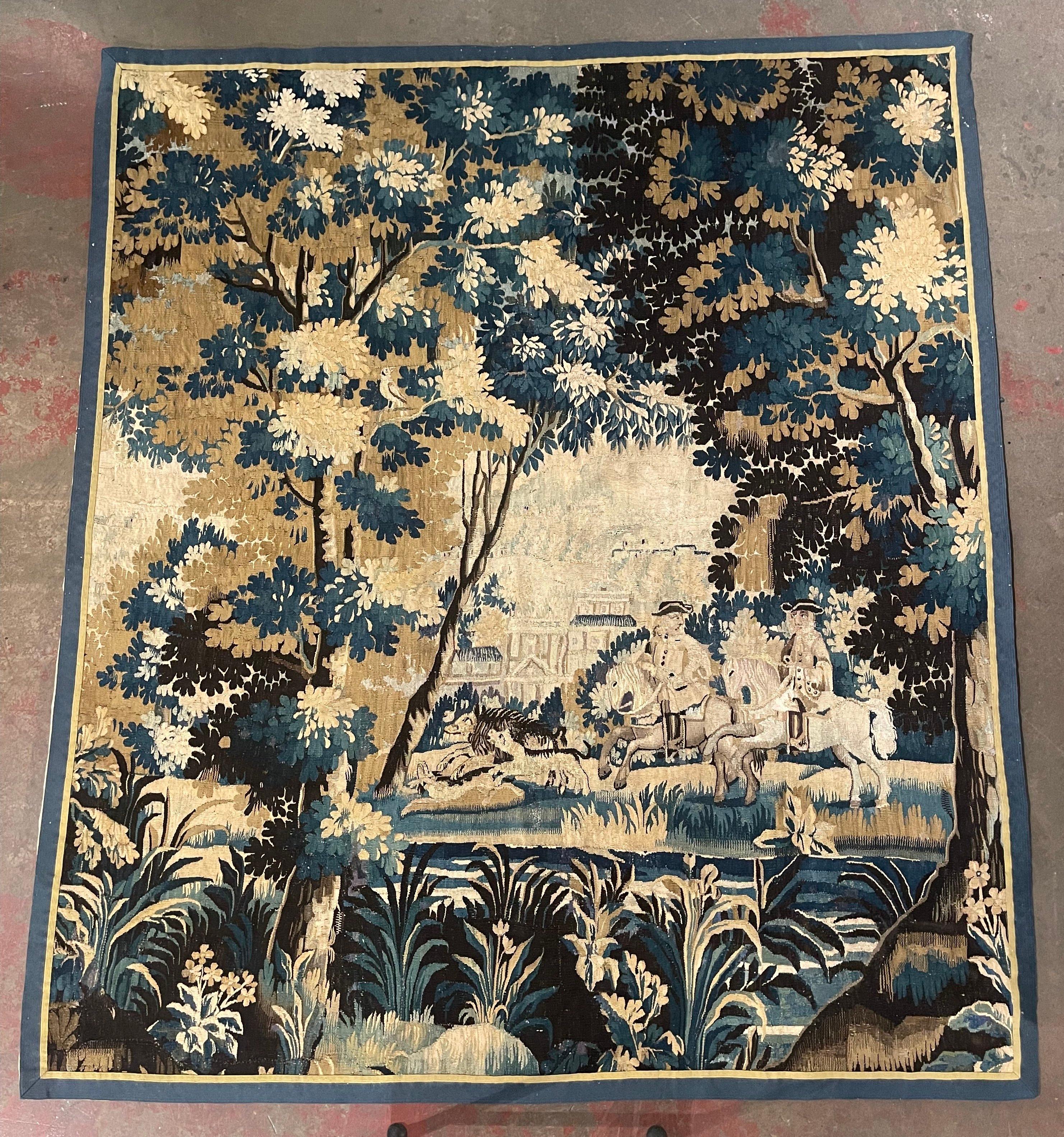 18th Century French Handwoven Aubusson Tapestry 