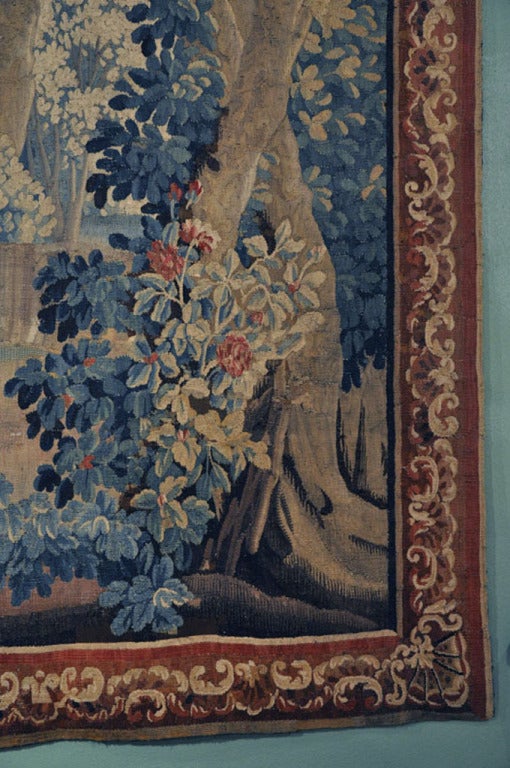 Französischer handgewebter Aubusson-Wandteppich aus dem 18. Jahrhundert, das „Colin-Maillard“-Spiel (Handgewebt) im Angebot