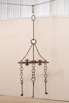 18th Century French Hanging Iron Fireplace Accessory