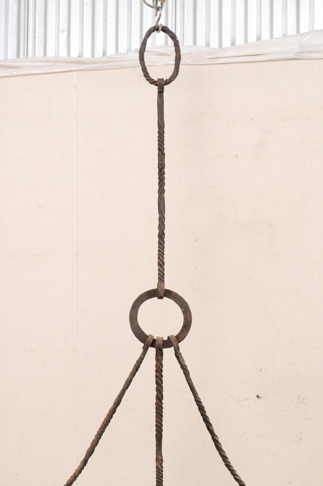 18th Century French Hanging Iron Fireplace Accessory In Good Condition For Sale In Atlanta, GA
