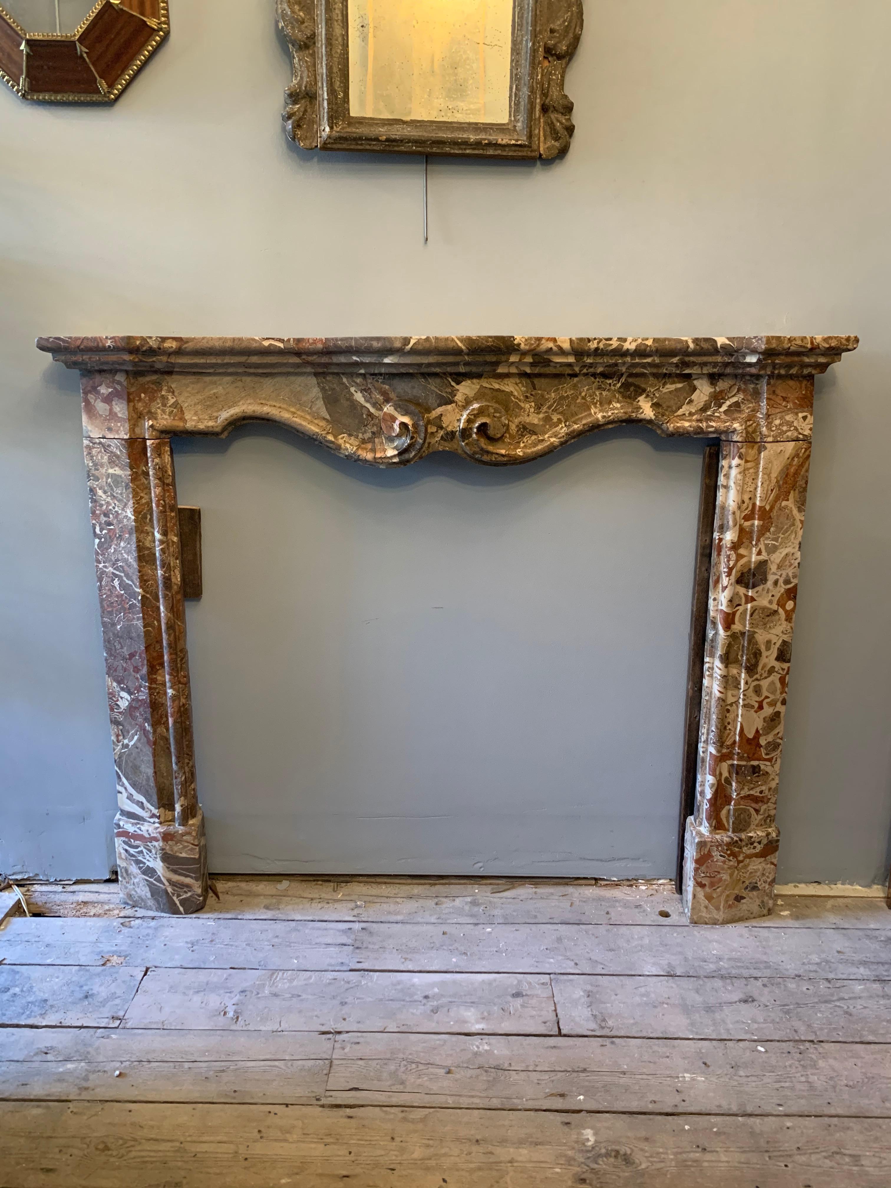Other 18th Century French Jasper Marble Chimneypiece For Sale