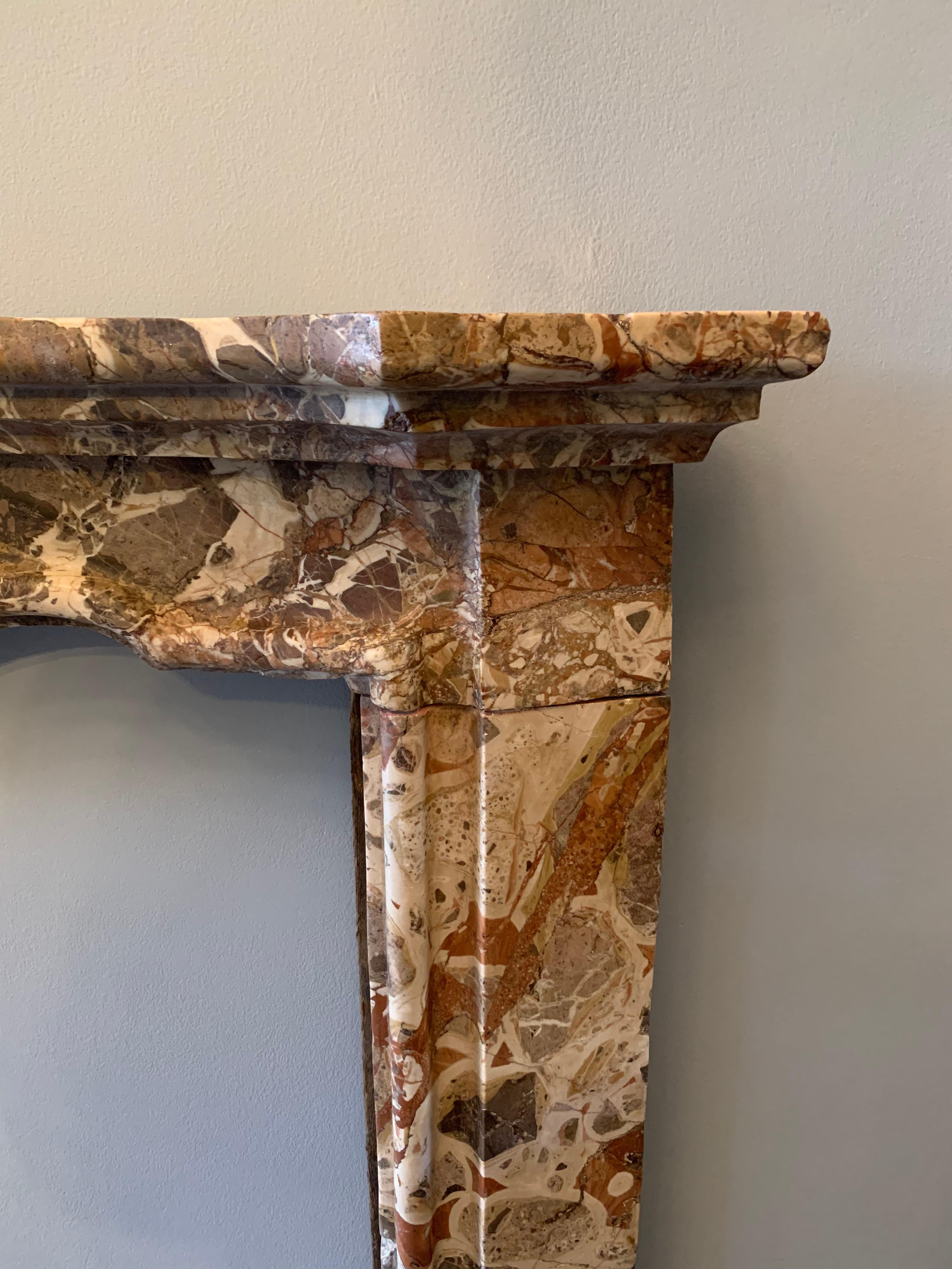 18th Century French Jasper Marble Chimneypiece In Good Condition For Sale In Bagshot, GB
