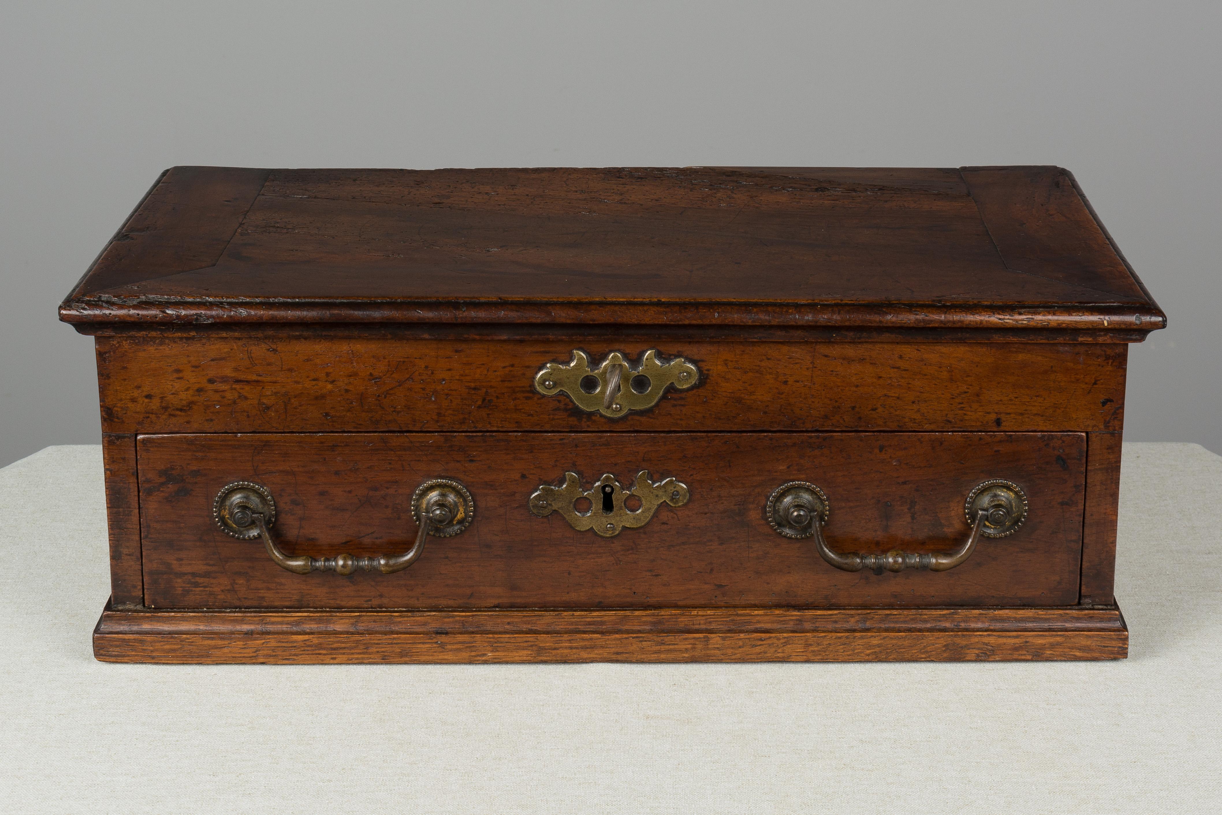 18th Century French Jewelry Walnut Box 1