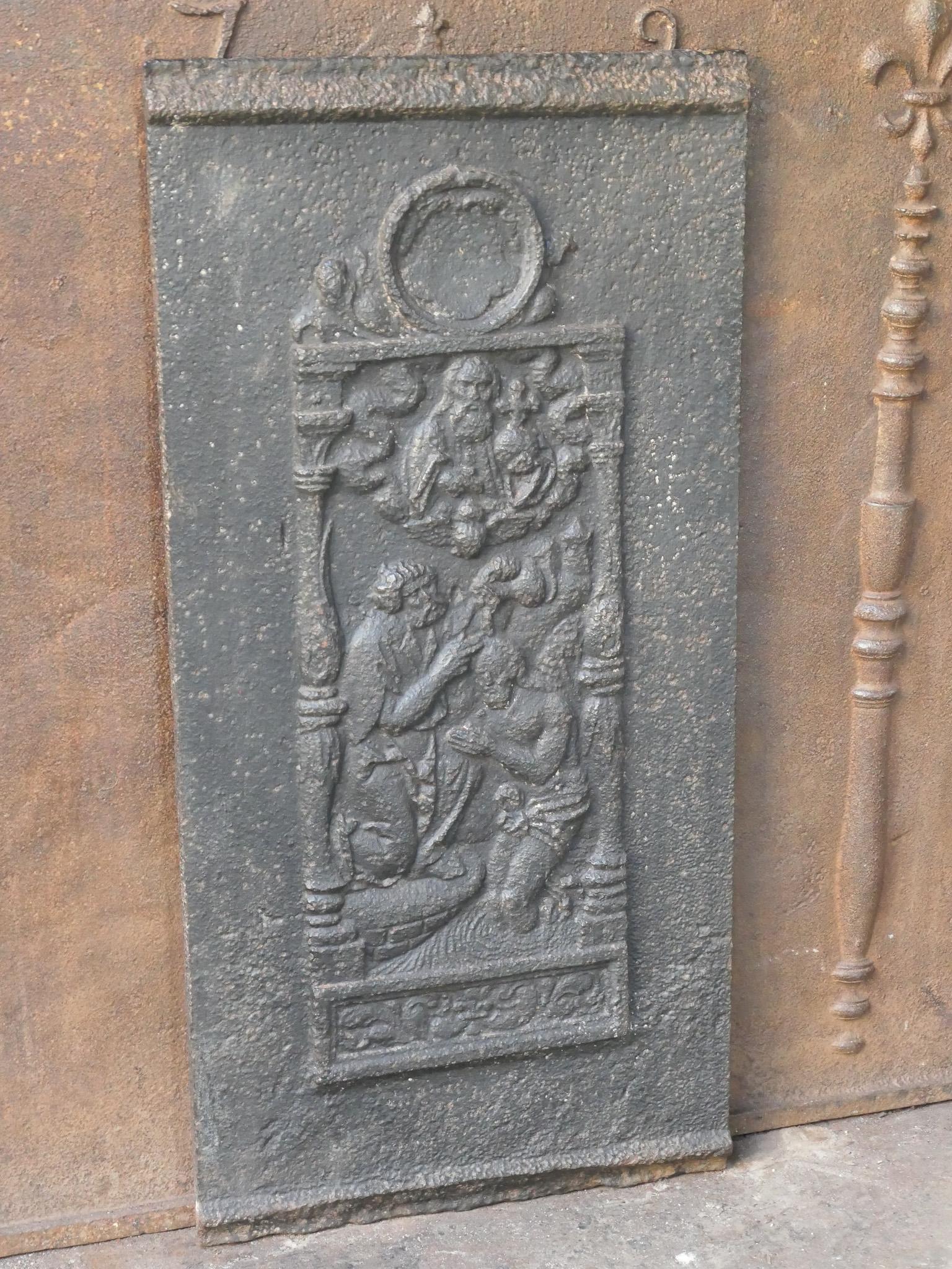 18th Century and Earlier 18th Century French 'John the Baptist' Fireback For Sale