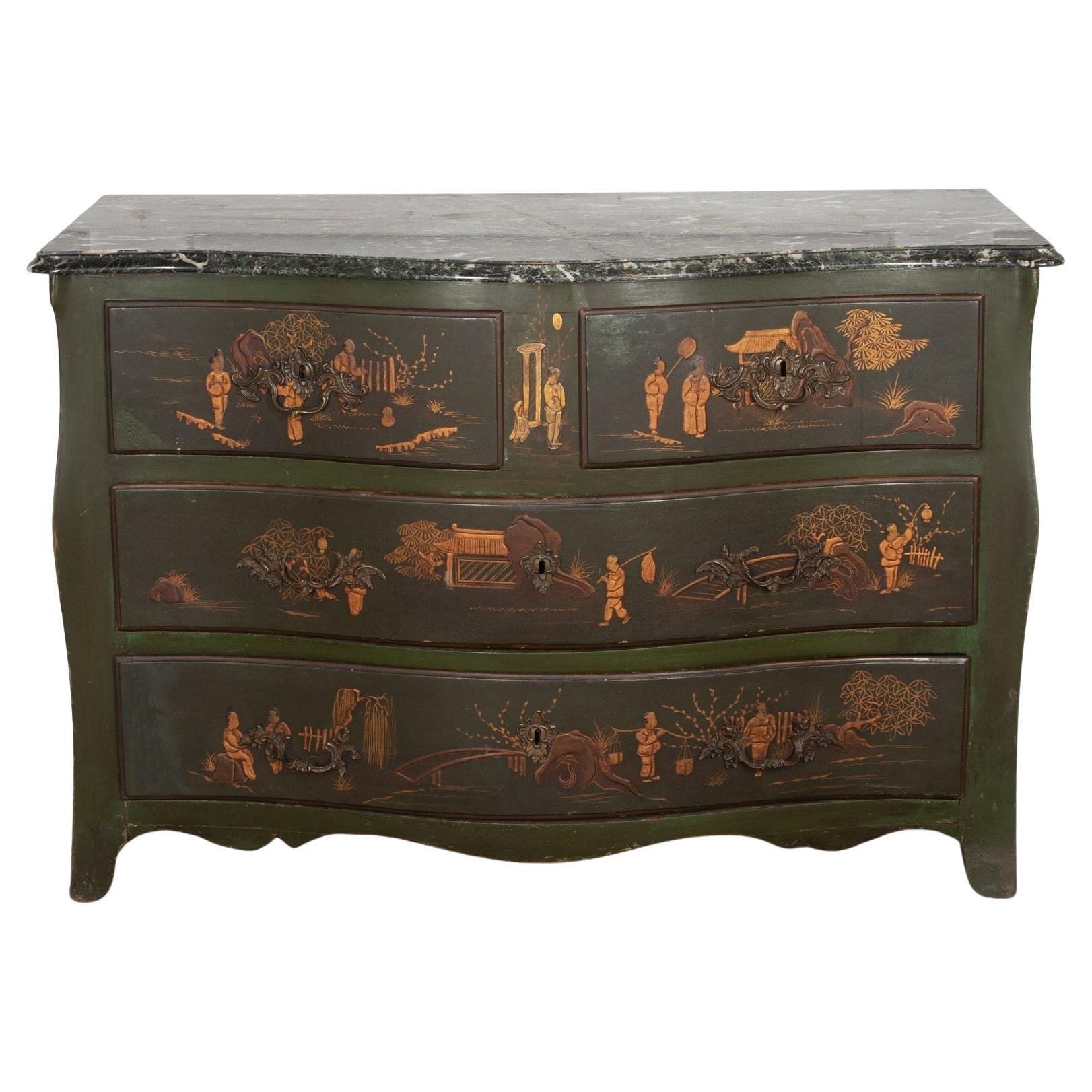 18th Century French Lacquered Commode For Sale