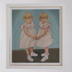 Panting of Twins, Acrylic on Canvas MCM American