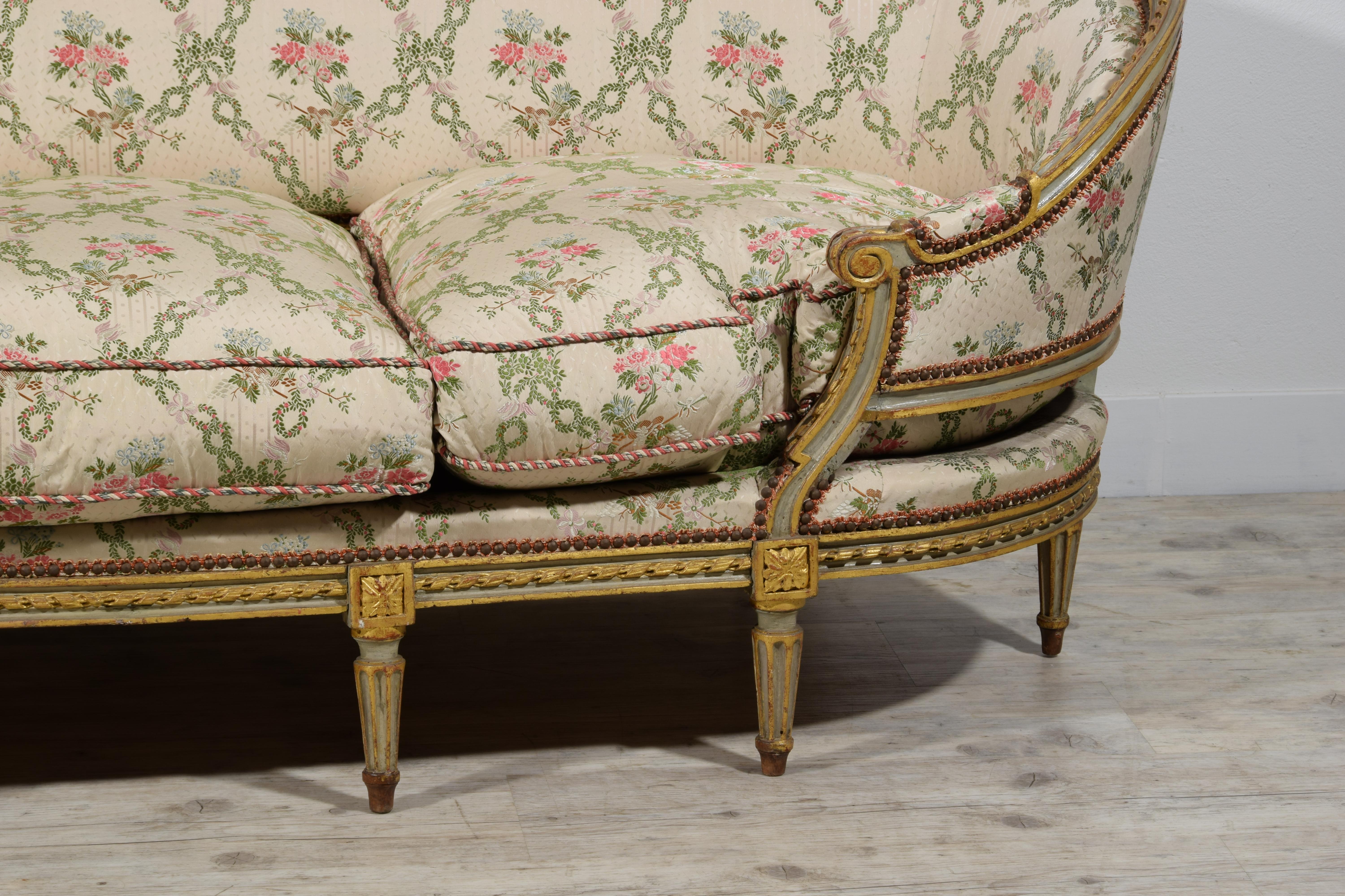 18th Century, French Laquered Giltwood Louis XVI Sofa by Pierre Nicolas Pillot 6