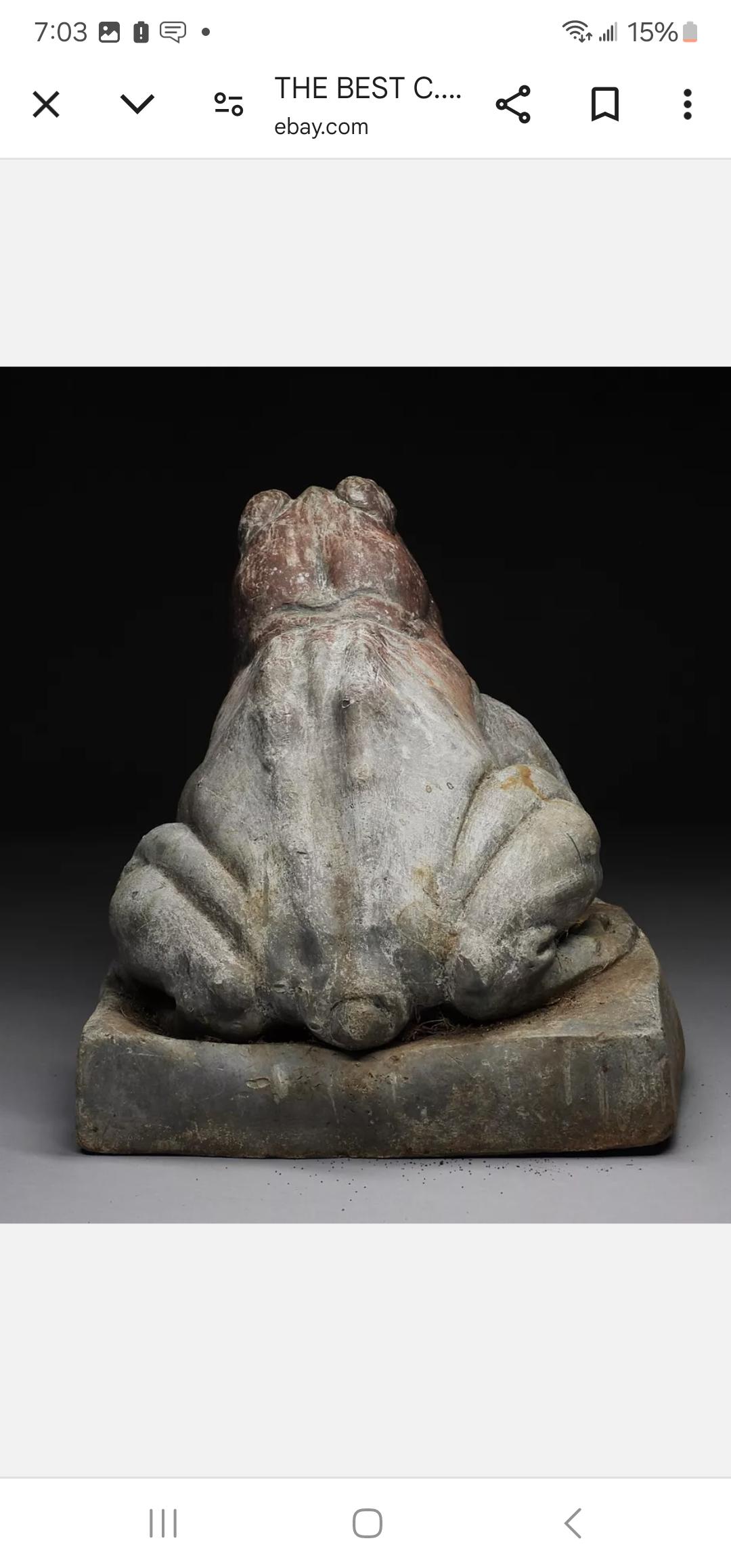 Sapo de jardín de plomo francés del siglo XVIII Grande Hecho a mano en venta