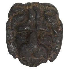 Antique 18th Century French Lead Lion Head