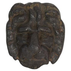 18th Century French Lead Lion Head