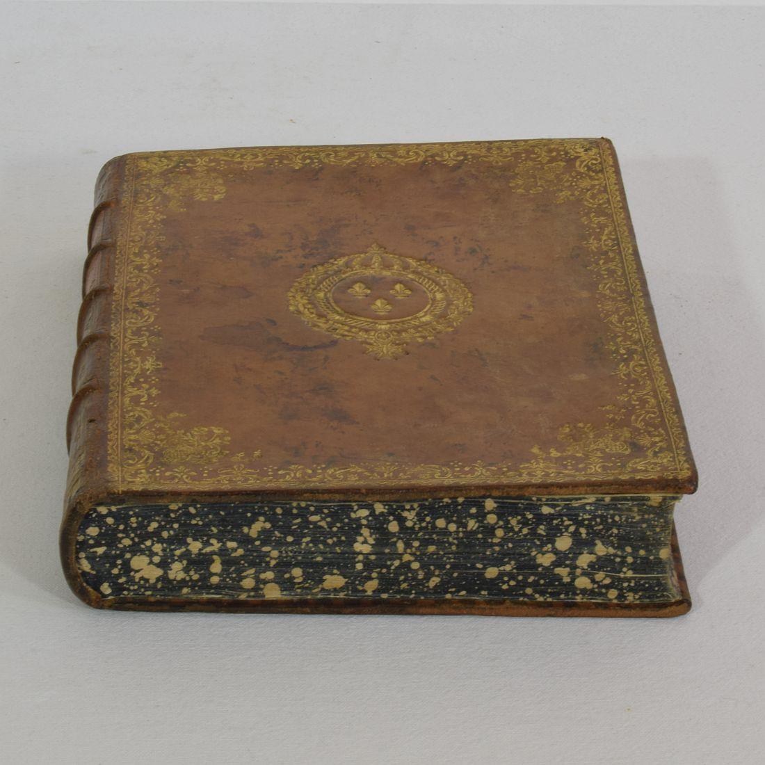 18th Century French Leather Keepsake, Secret Hiding Book 'Box' 10