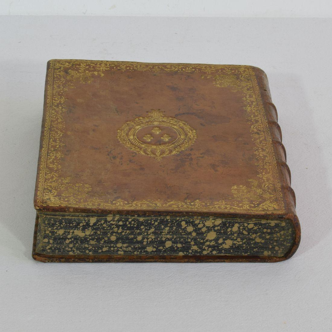 18th Century French Leather Keepsake, Secret Hiding Book 'Box' 12